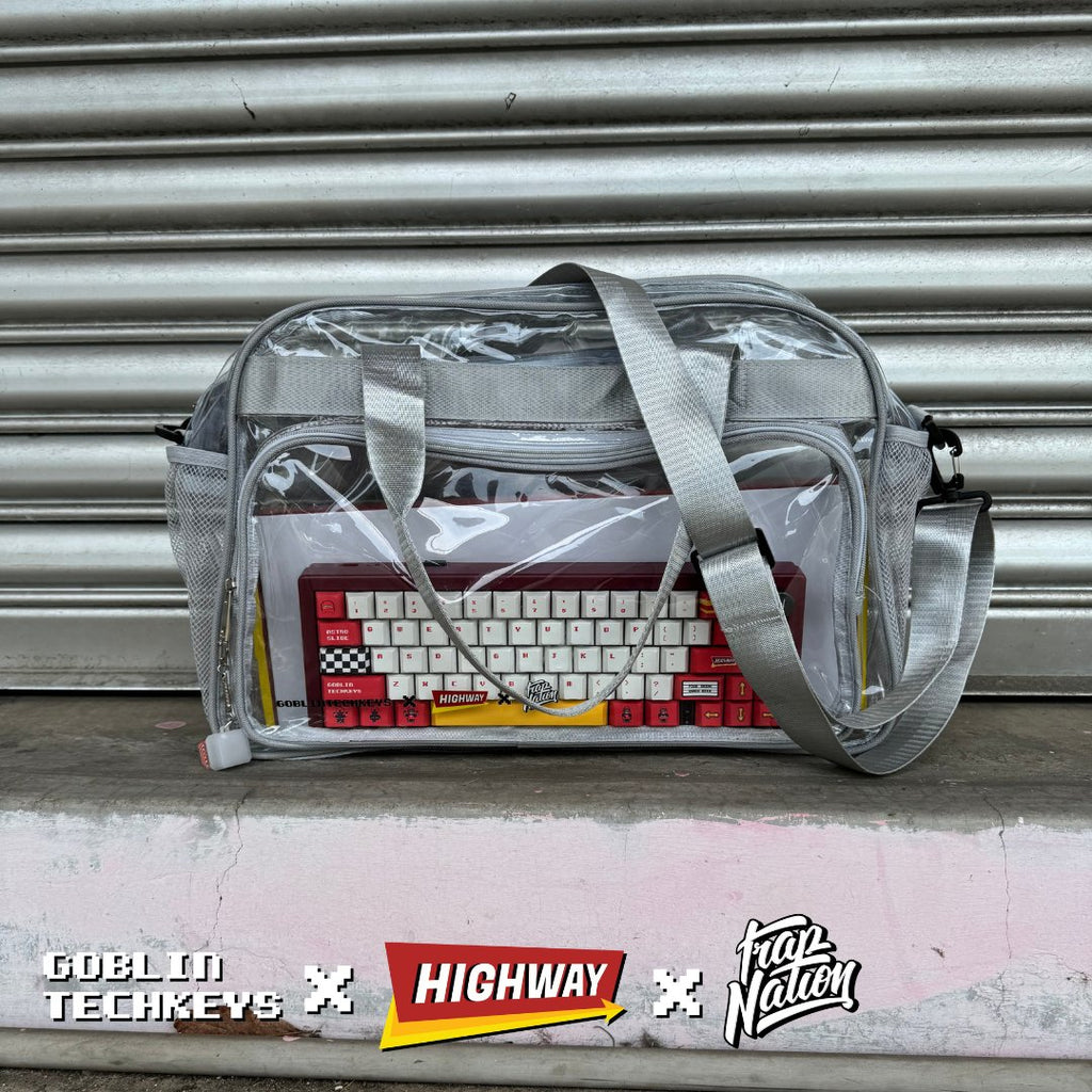 [Ready stock] Goblintechkeys x Highway Cafe x Trap Nation Transparent Sling Bag