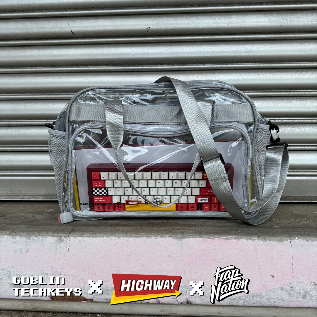 [Ready stock] Goblintechkeys x Highway Cafe x Trap Nation Transparent Sling Bag