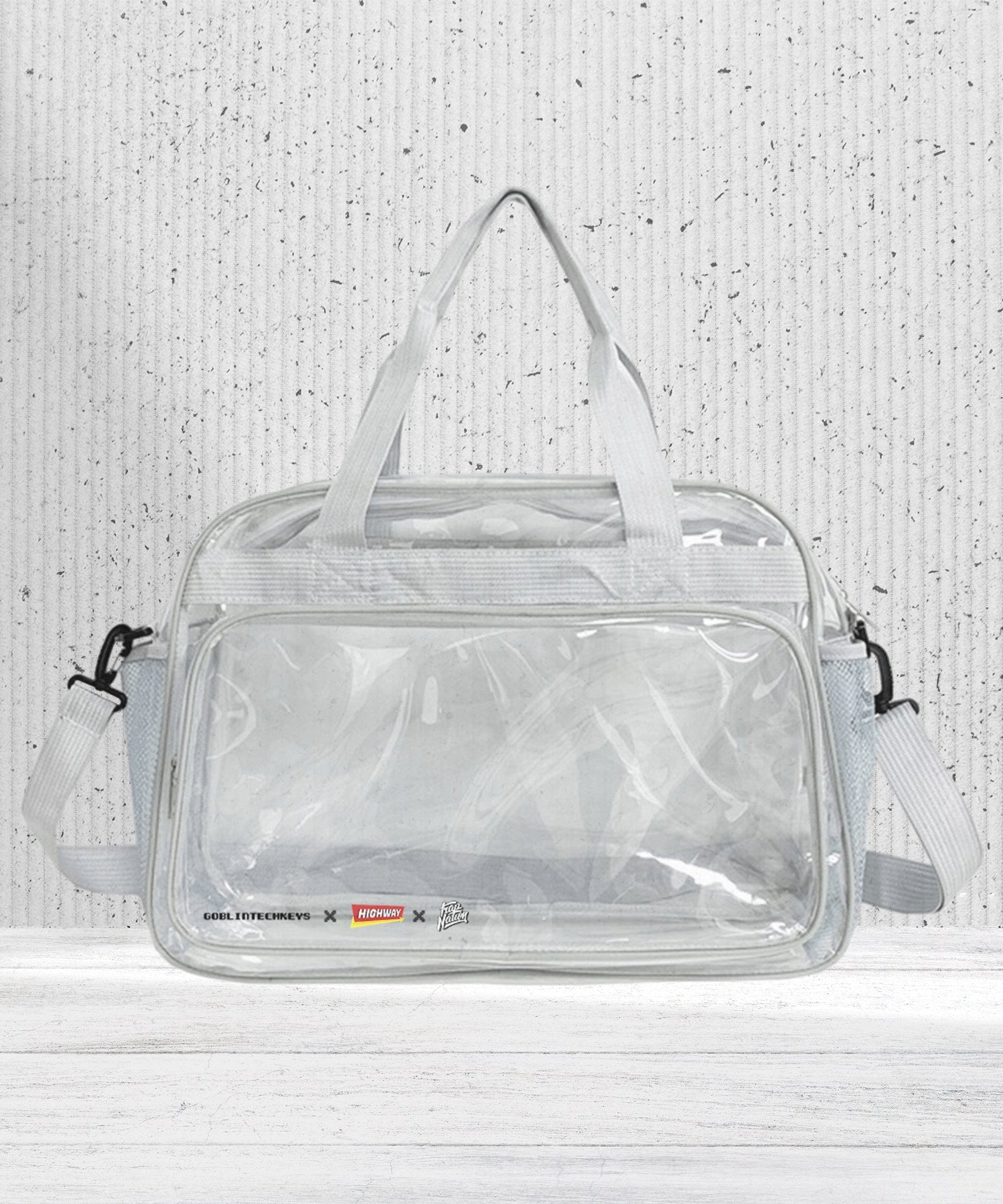 [Ready stock] Goblintechkeys x Highway Cafe x Trap Nation Transparent Sling Bag
