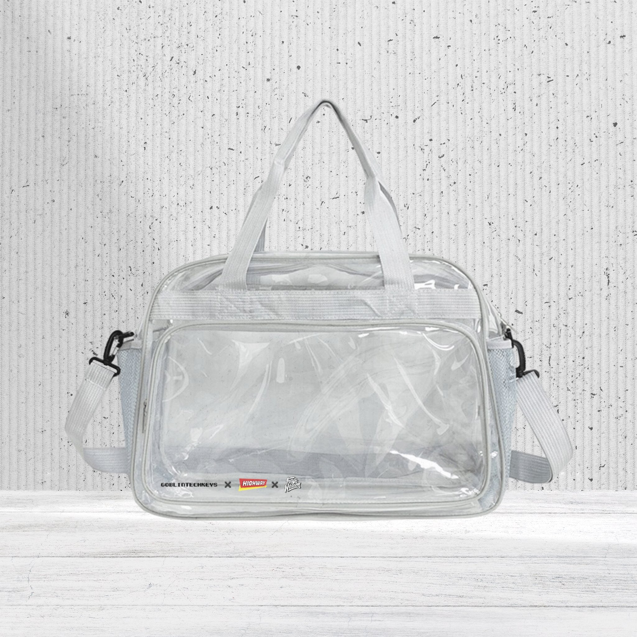 [Ready stock] Goblintechkeys x Highway Cafe x Trap Nation Transparent Sling Bag