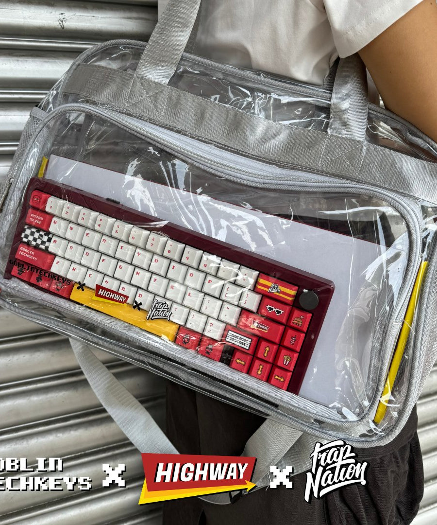 [Ready stock] Goblintechkeys x Highway Cafe x Trap Nation Transparent Sling Bag