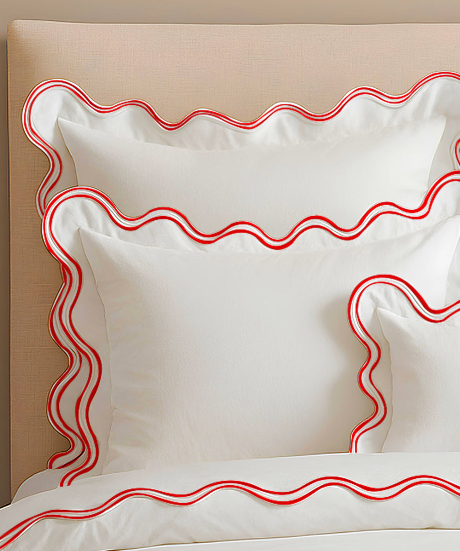400TC Cotton Sateen Luxurious Double Scalloped Duvet Cover Set