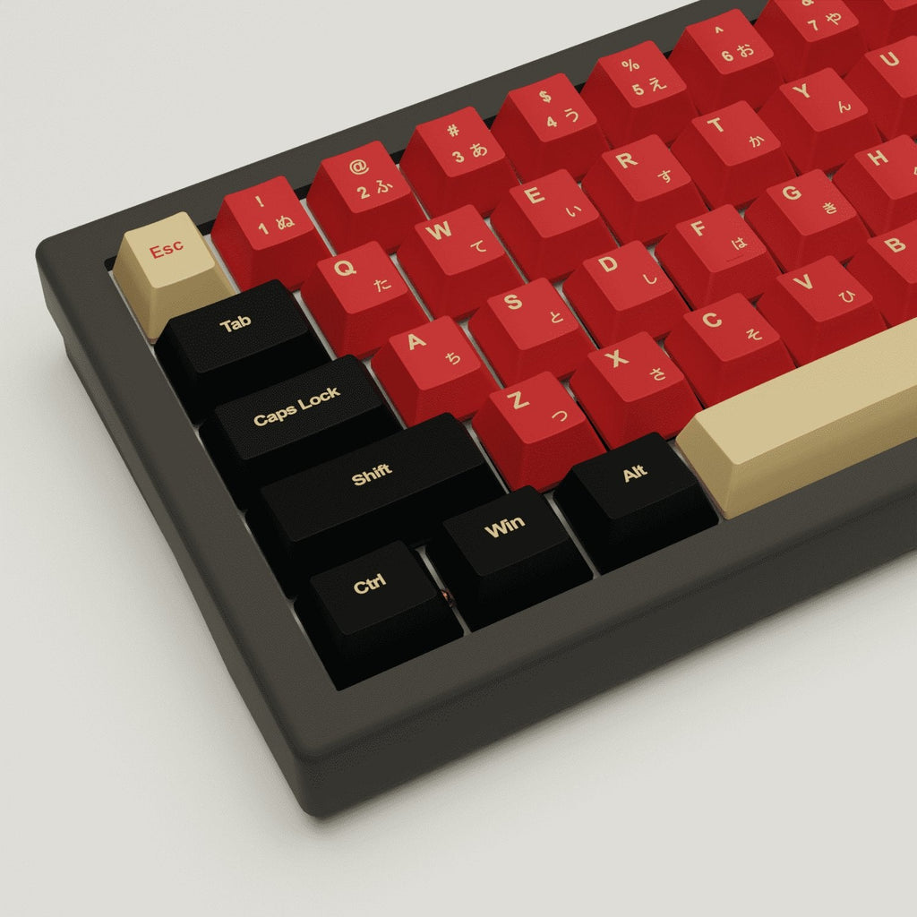Red Samurai Design Keycaps and Mechanical Keyboard