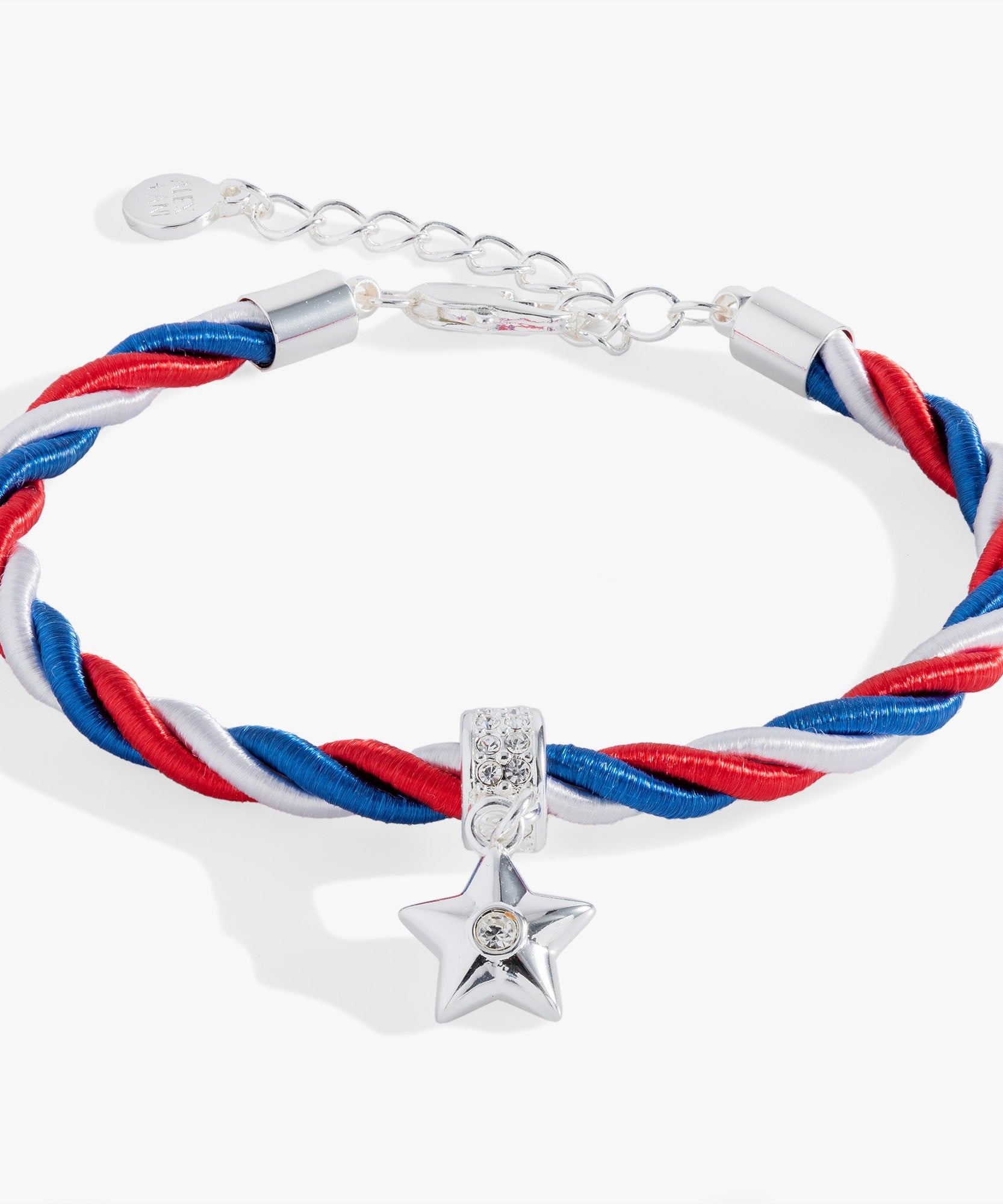 Red, White and Blue Star Cord Bracelet