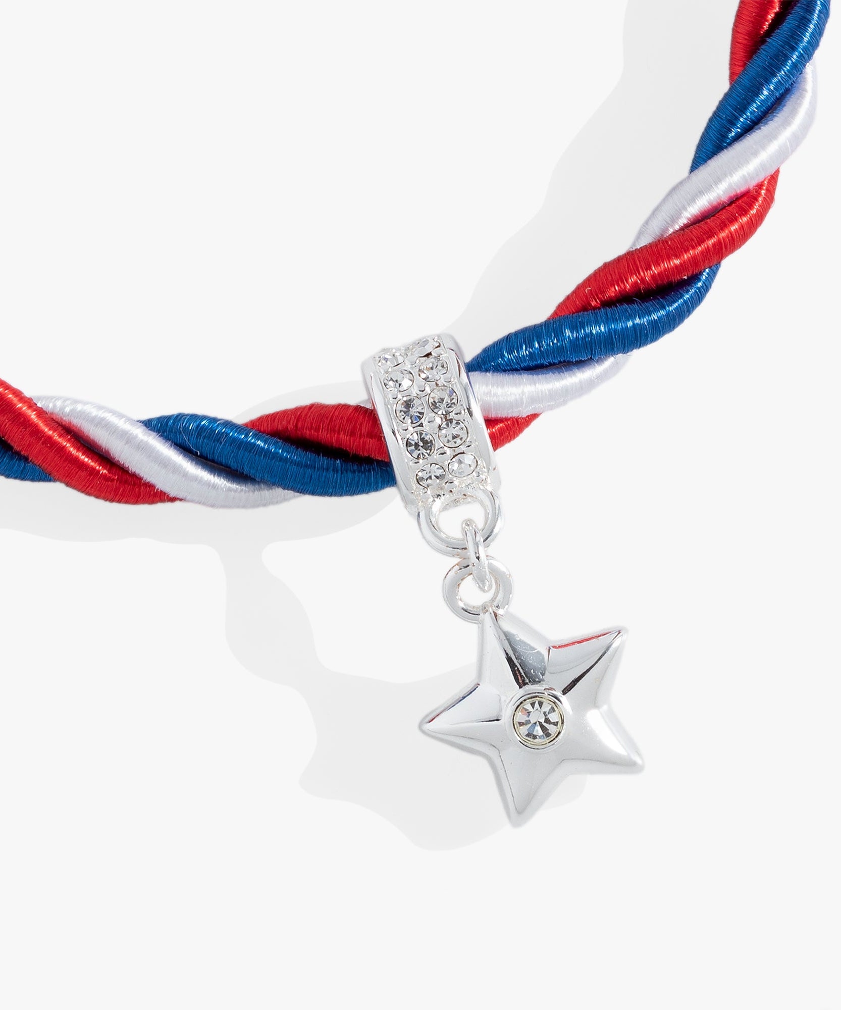 Red, White and Blue Star Cord Bracelet