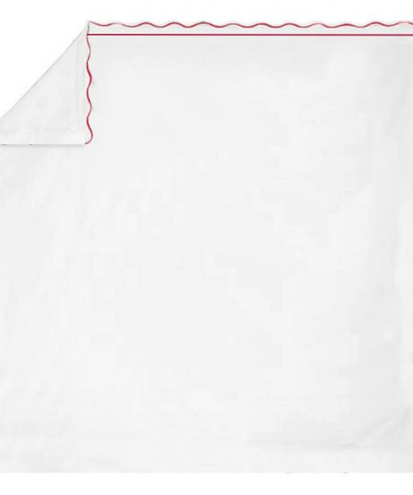 400TC Cotton Scallop Embroidery & Border Sateen Solid Sheet Set
