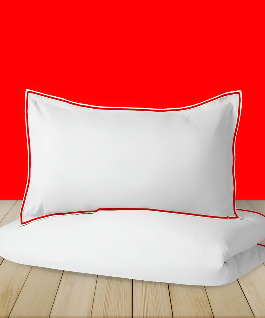 400TC Embroidery Cotton Sateen Solid Duvet Cover Set