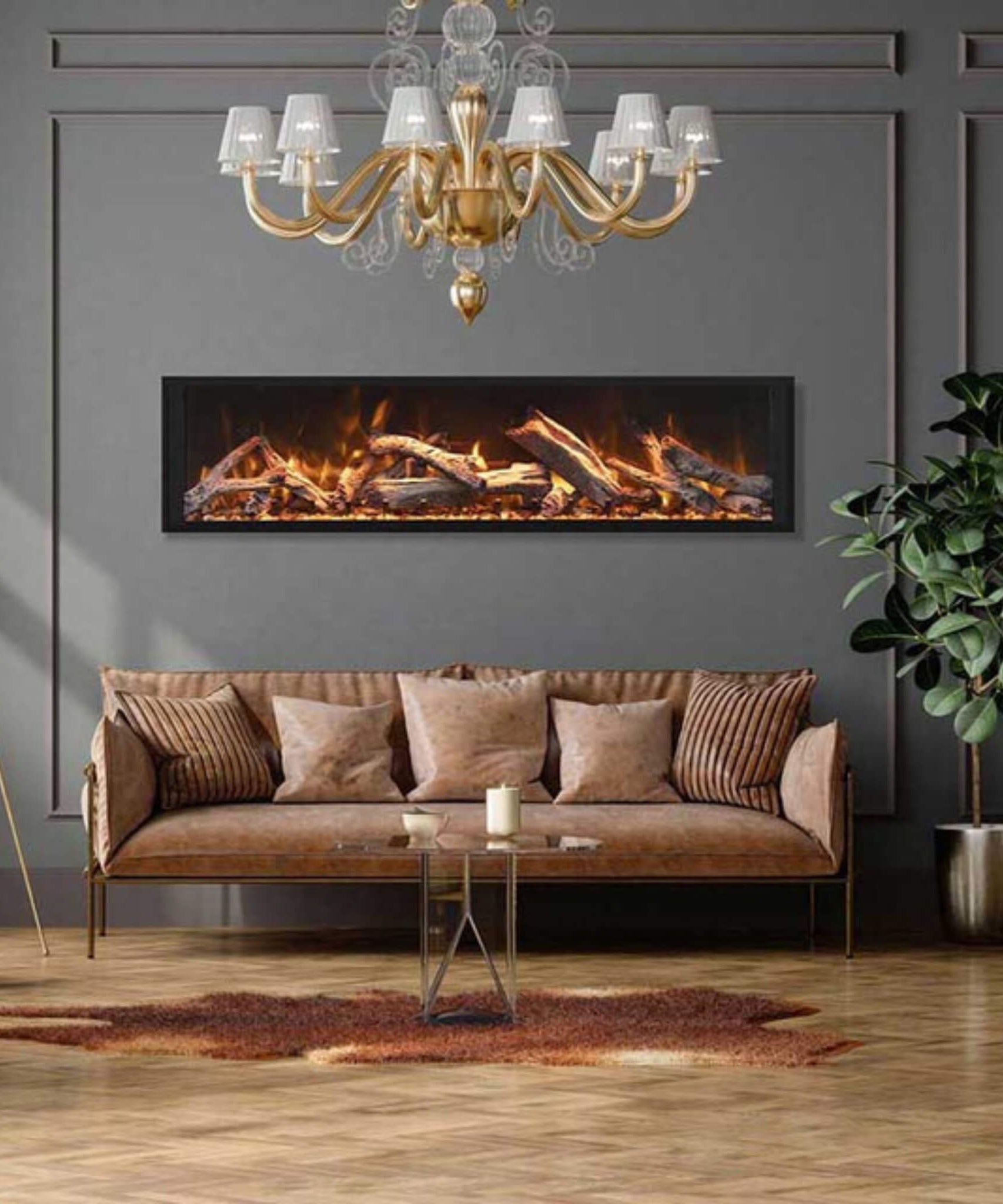 Remii Extra Tall 55-Inch Electric Fireplace With Remote Control [102755-XT] (SAK25578)