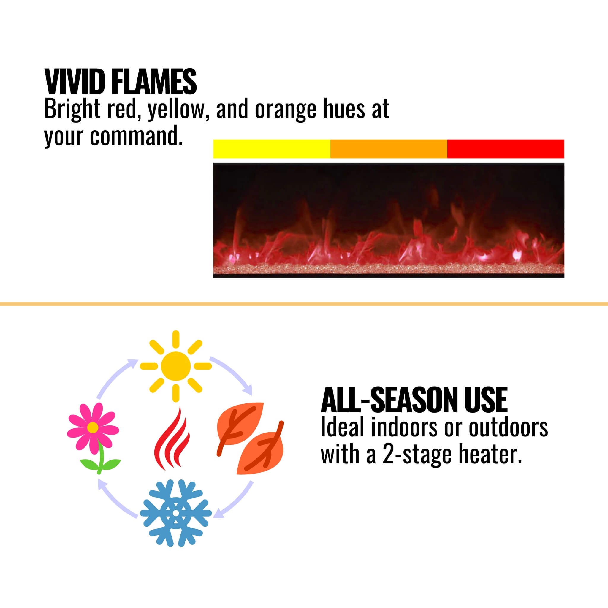 Remii Extra Tall 55-Inch Electric Fireplace With Remote Control [102755-XT] (SAK25578)