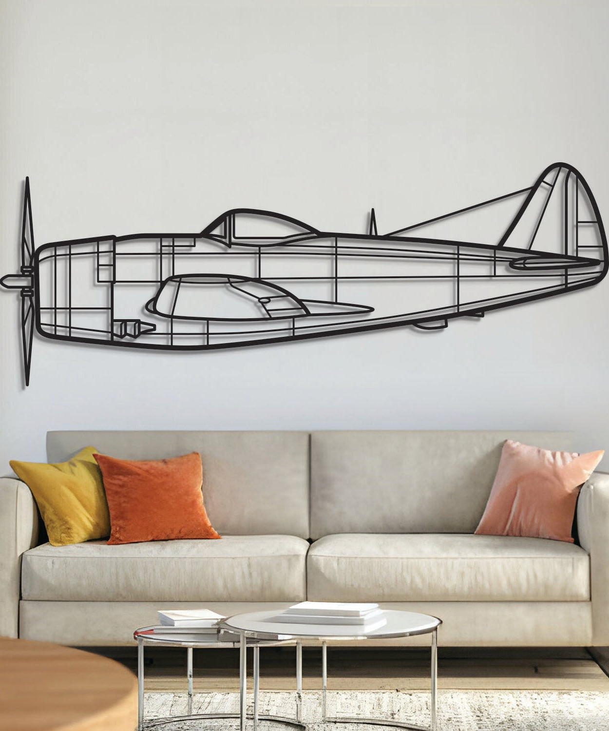 P-47D Metallflugzeug Wandkunst - NCP0110