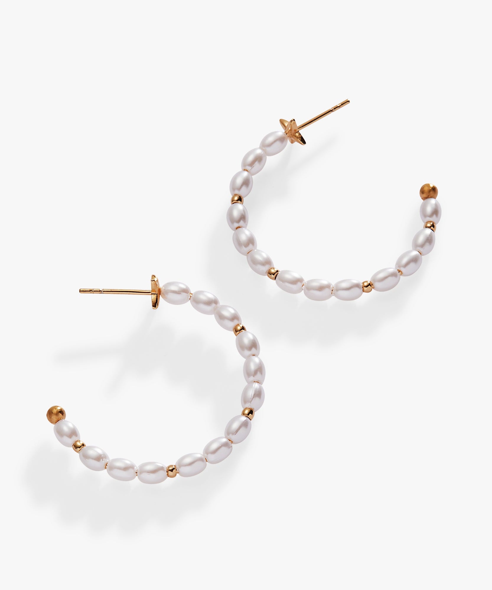 Rice Pearl Hoop Earring