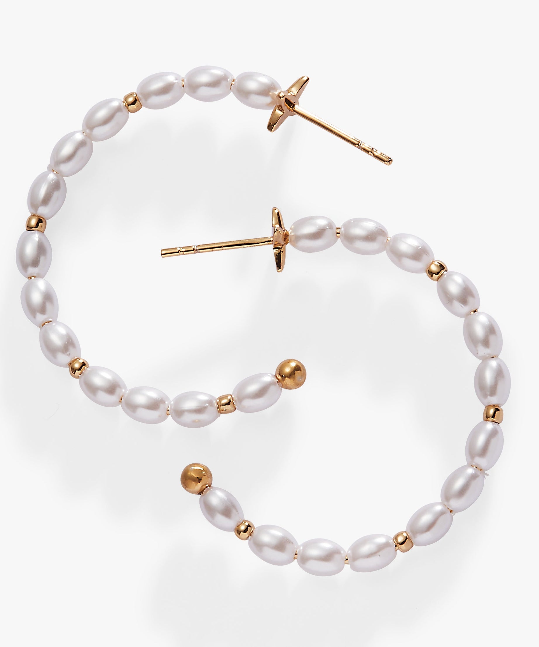 Rice Pearl Hoop Earring