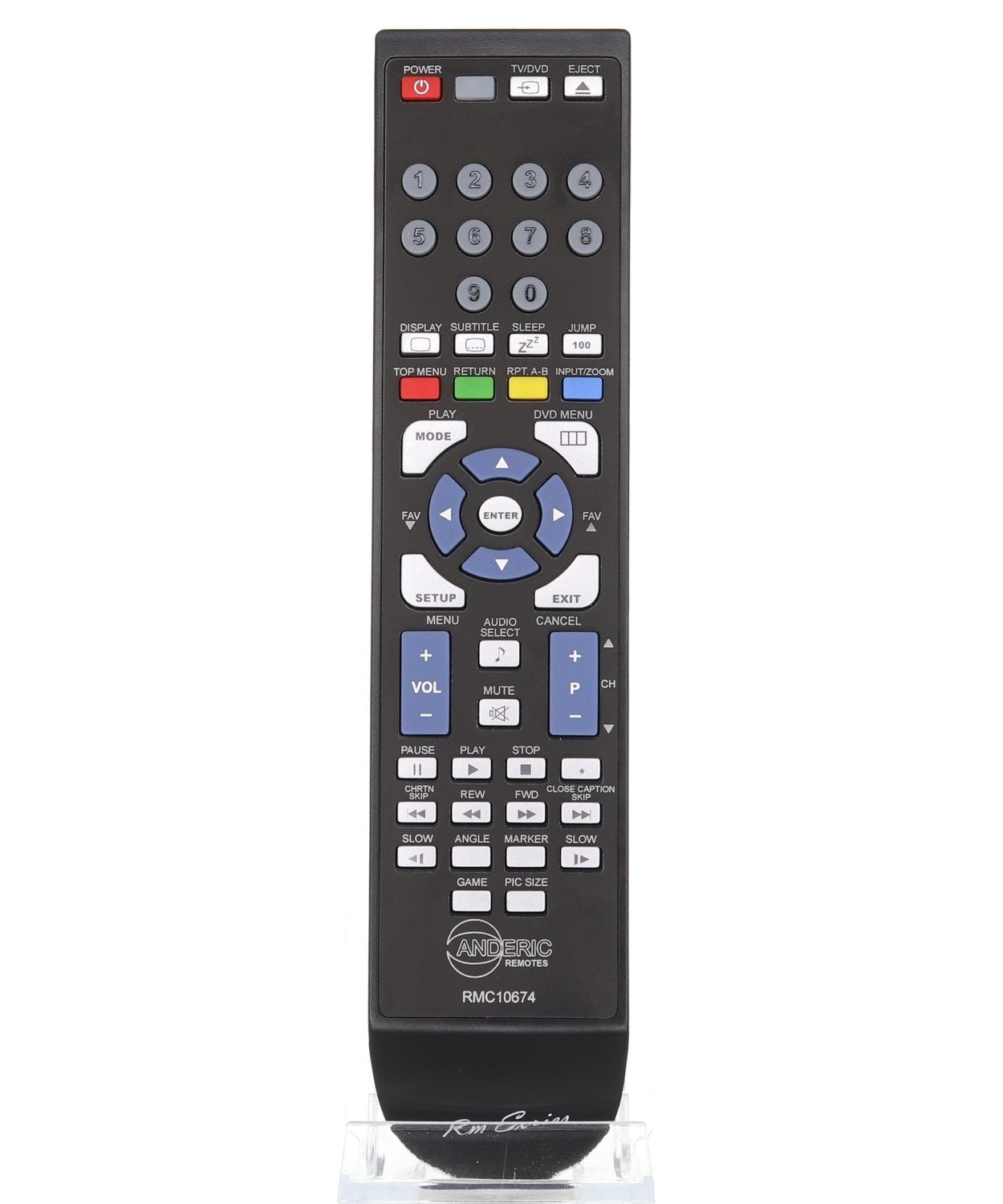 Anderic TV/DVD Remote Control for Toshiba SE-R0305, DC-LWB1, and others - RMC10674