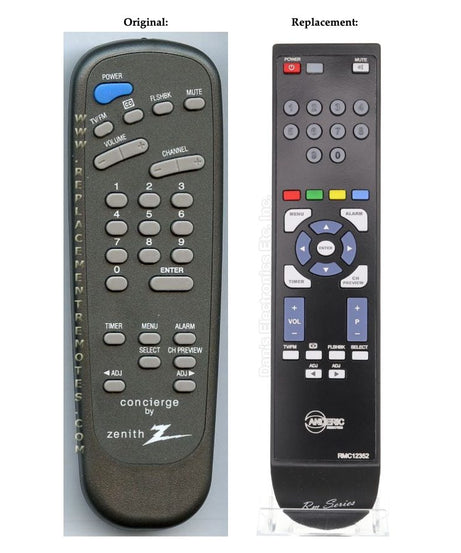 Anderic RMC12352 Replacement Master TV Remote Control for Zenith Commercial/Hospitality TVs