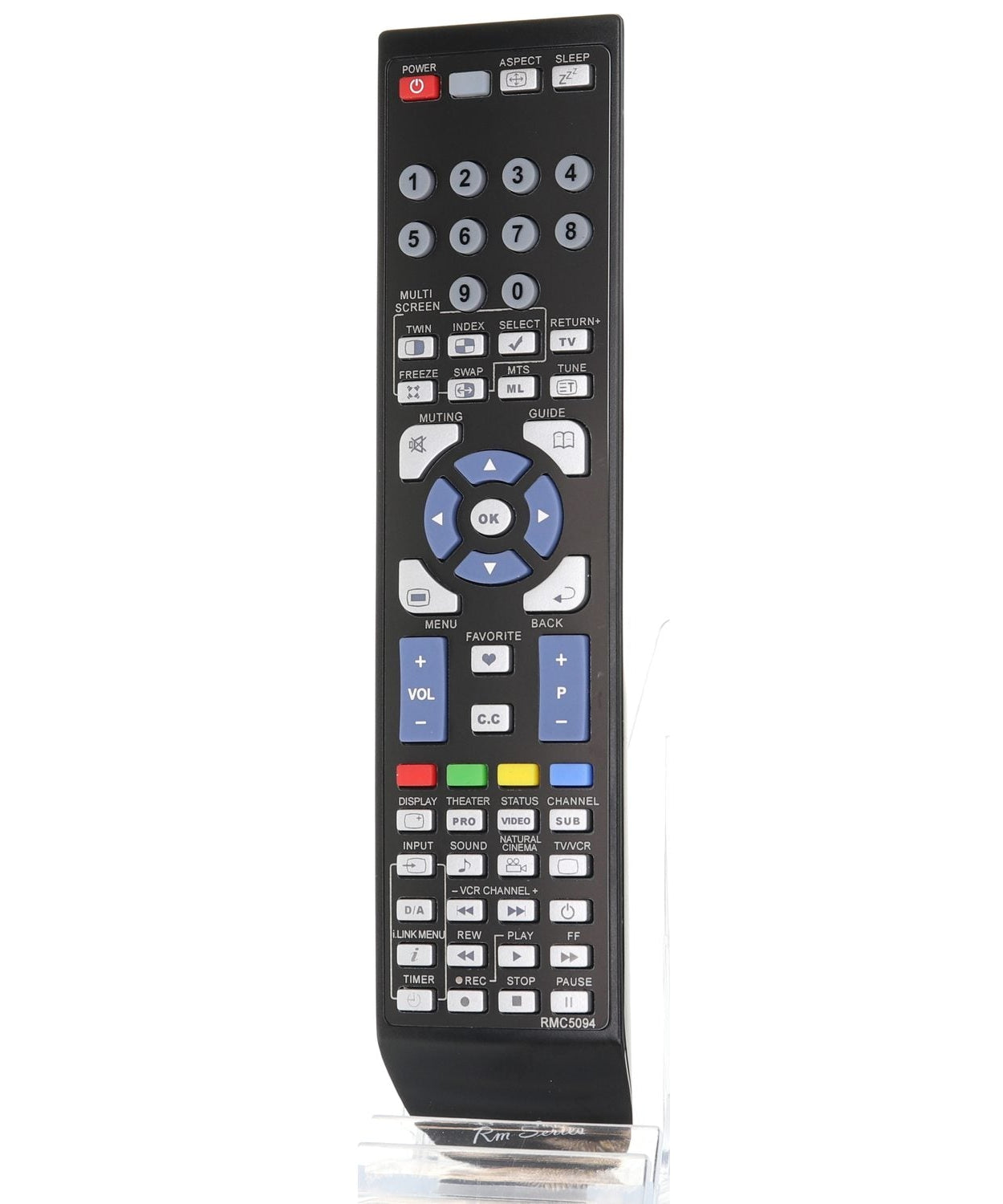 Anderic Replacement TV Remote Control for JVC RM-C322G, RM-C1200G, RM-C14G, and More - RMC5094