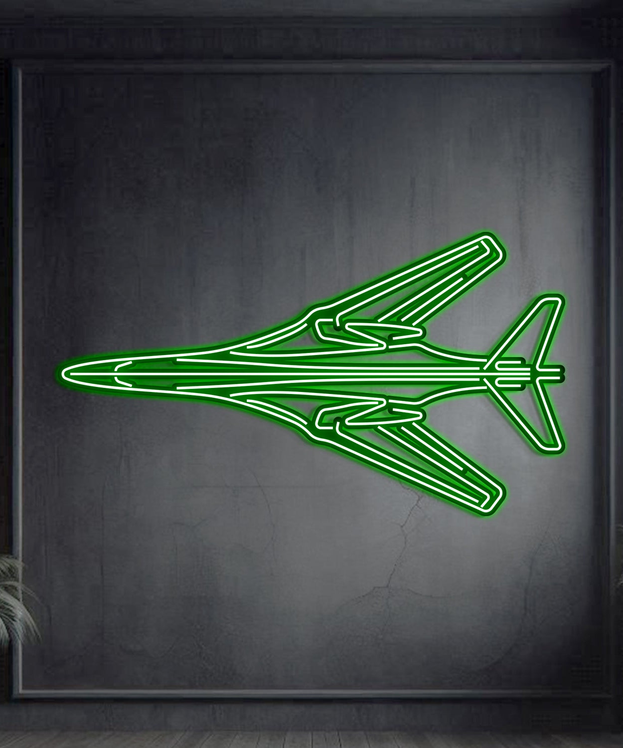 B-1B Lancer Top Metal Neon Wandkunst - NCN0015