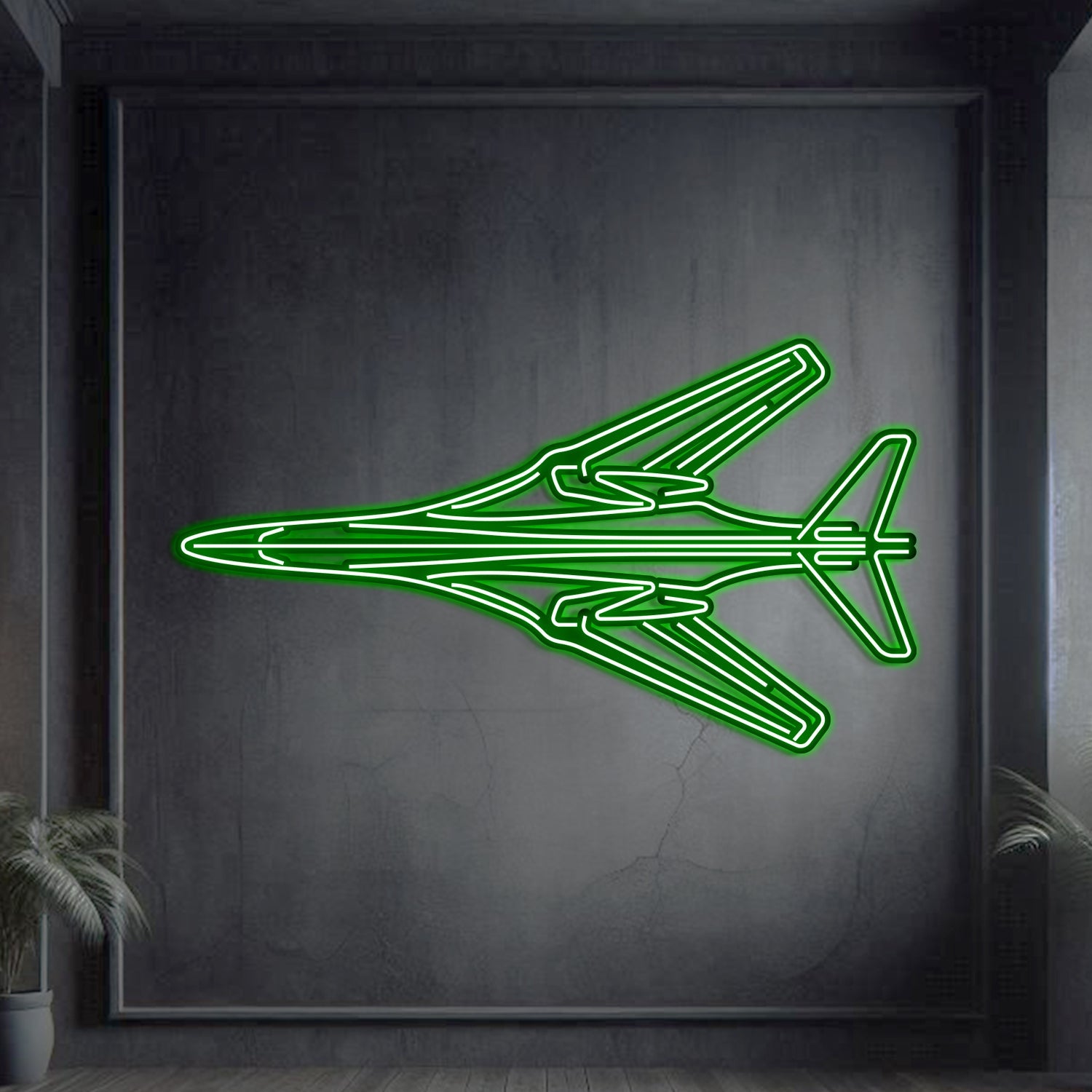 B-1B Lancer Top Metal Neon Wandkunst - NCN0015