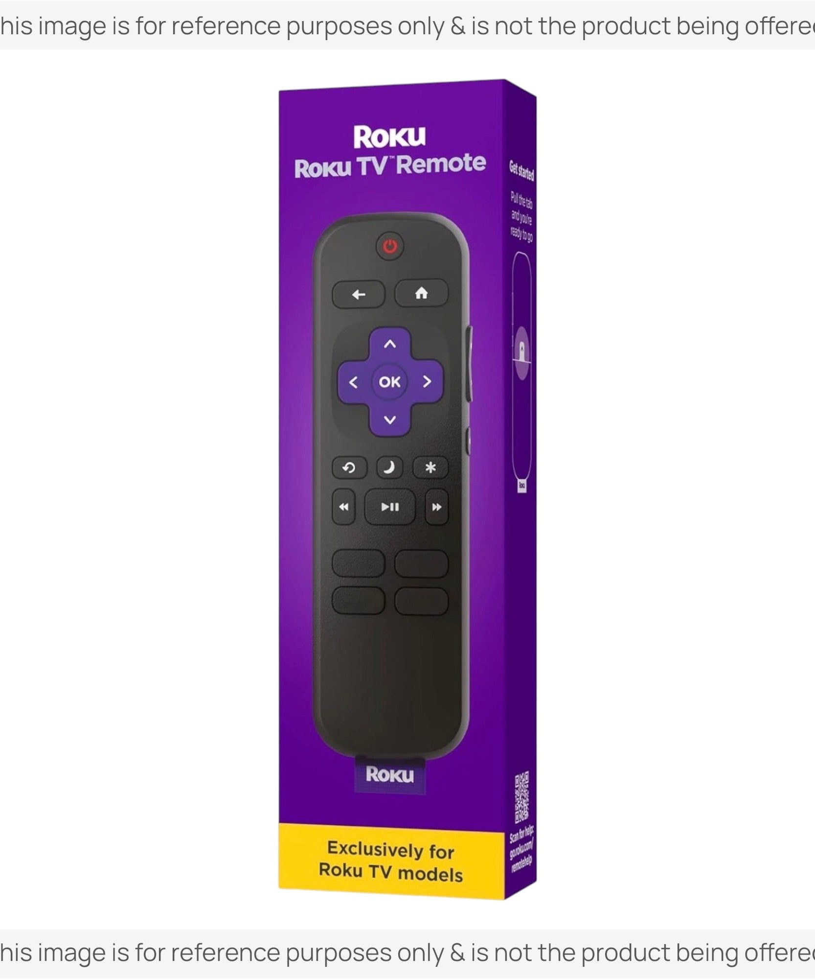 Substitute for Roku RC-C1R Universal IR for All Roku TVs TV Remote Control | IR - RCC1R [RRST01]