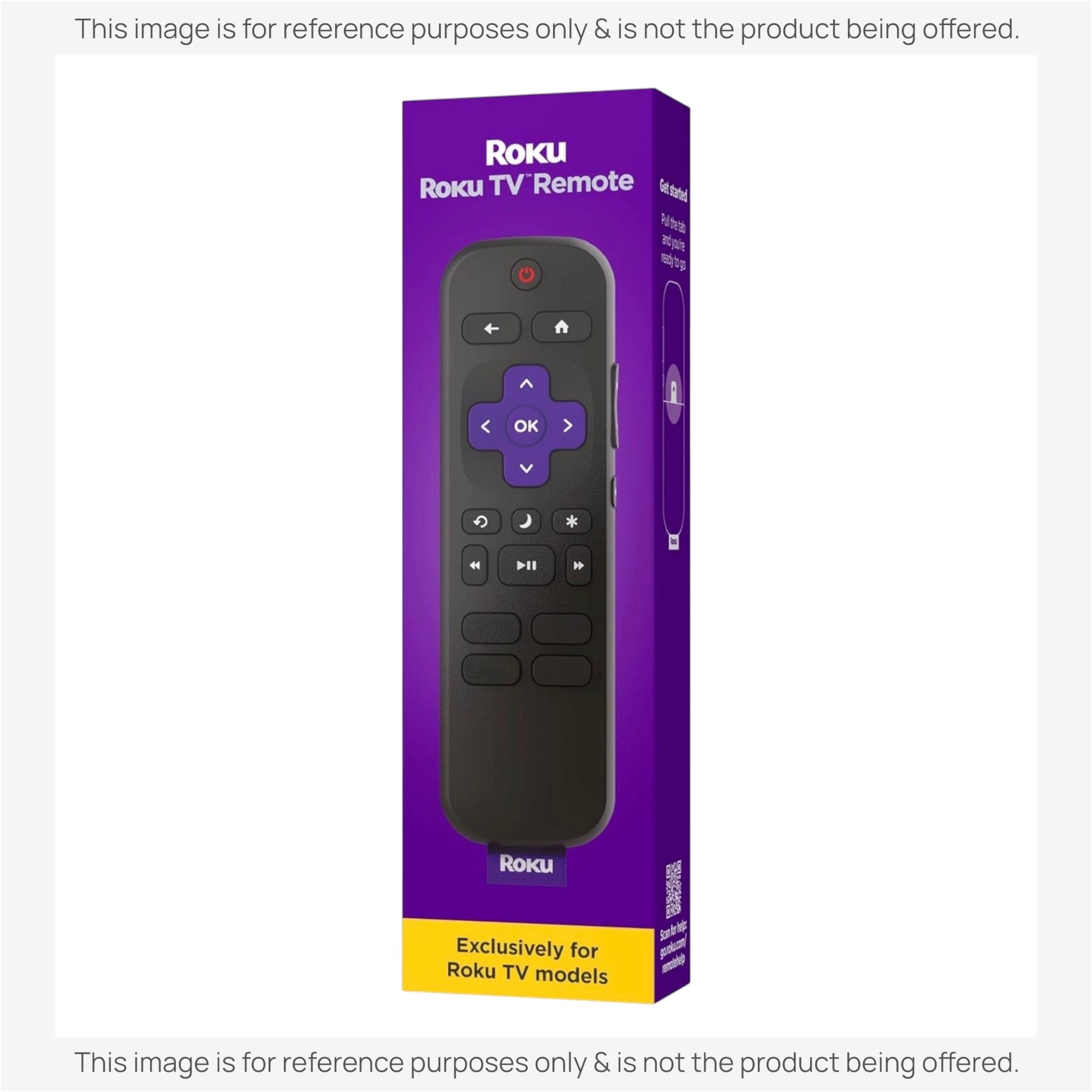 Substitute for Roku RC-C1R Universal IR for All Roku TVs TV Remote Control | IR - RCC1R [RRST01]
