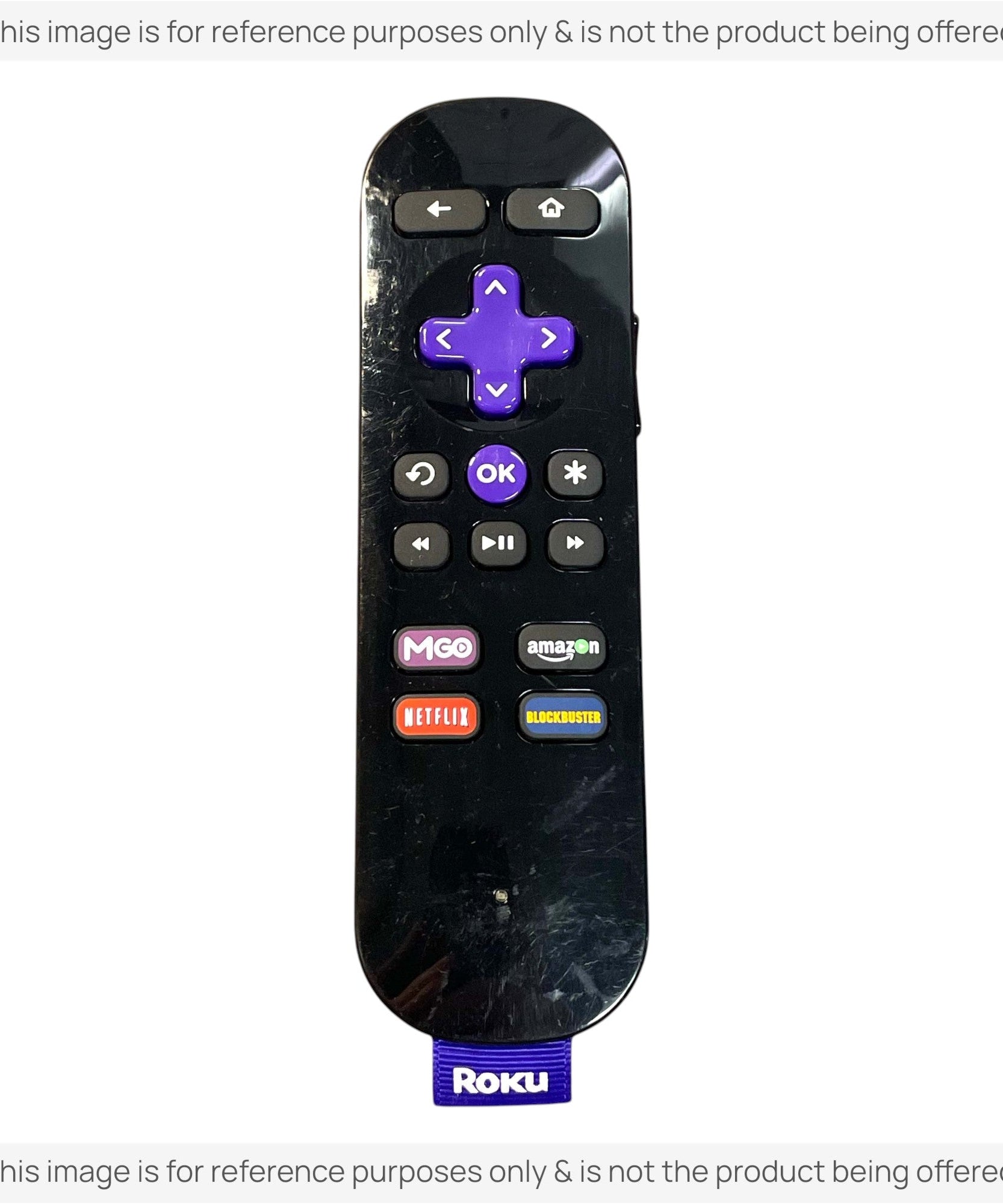 Substitute for Roku RC-07 ROKU 2 Streaming Remote Control 9026000168 [RCGZ1, NO HEADPHONE JACK]