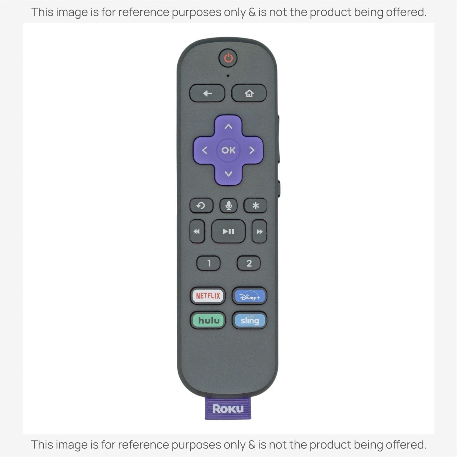 Substitute for Roku RC-506 Voice Streaming Remote Control [RCGZ1, NO HEADPHONE / SHORTKEYS]