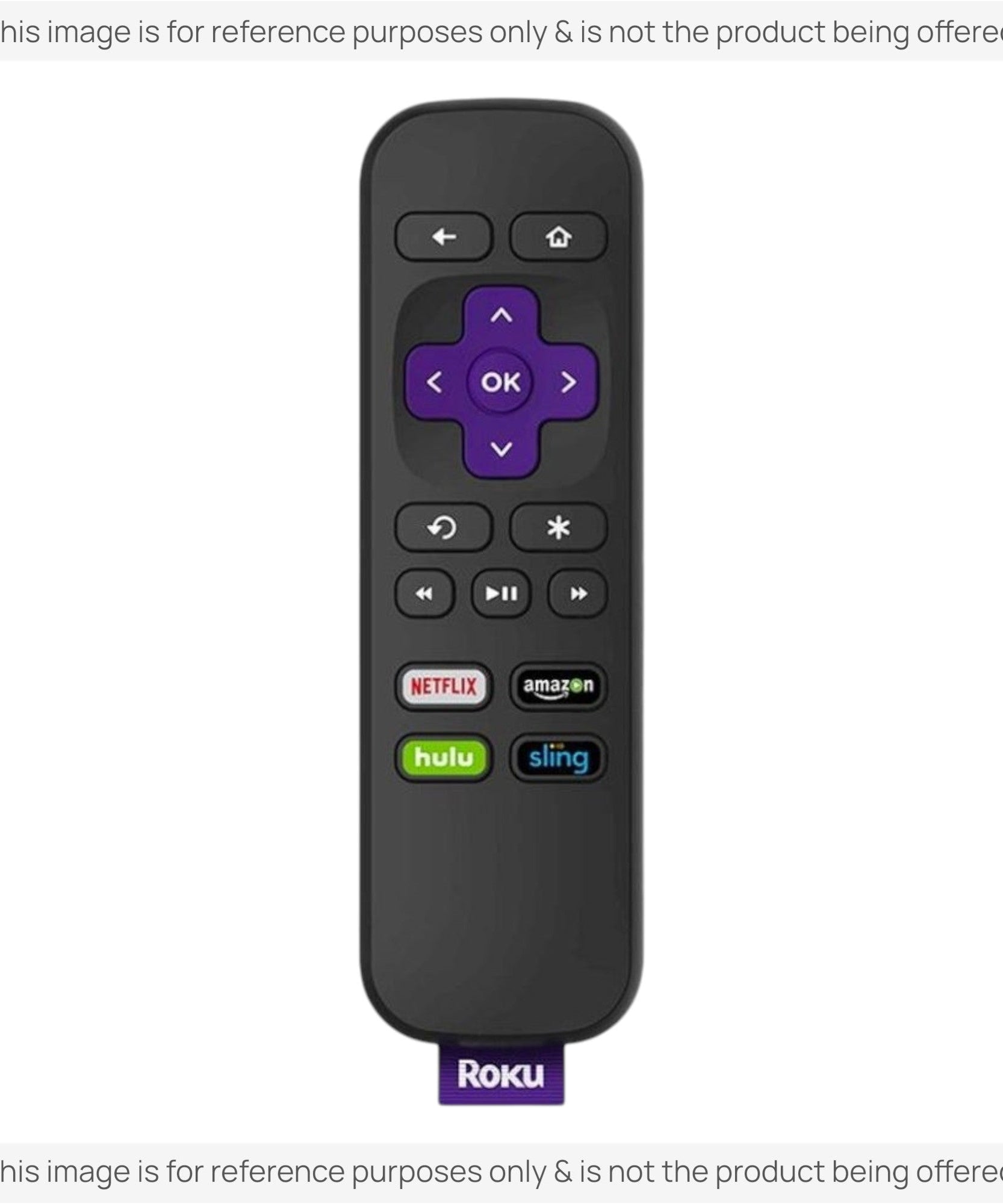 Substitute for Roku Premire RC68 Streaming Remote Control [RRST01]