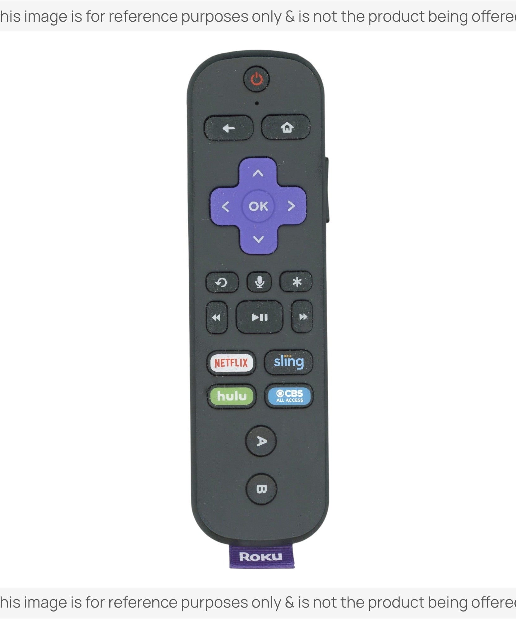 Substitute for Roku RC-AL4 TV Streaming Remote Control 3226000437 [RCGZ1, NO GAME KEYS / FINDER]