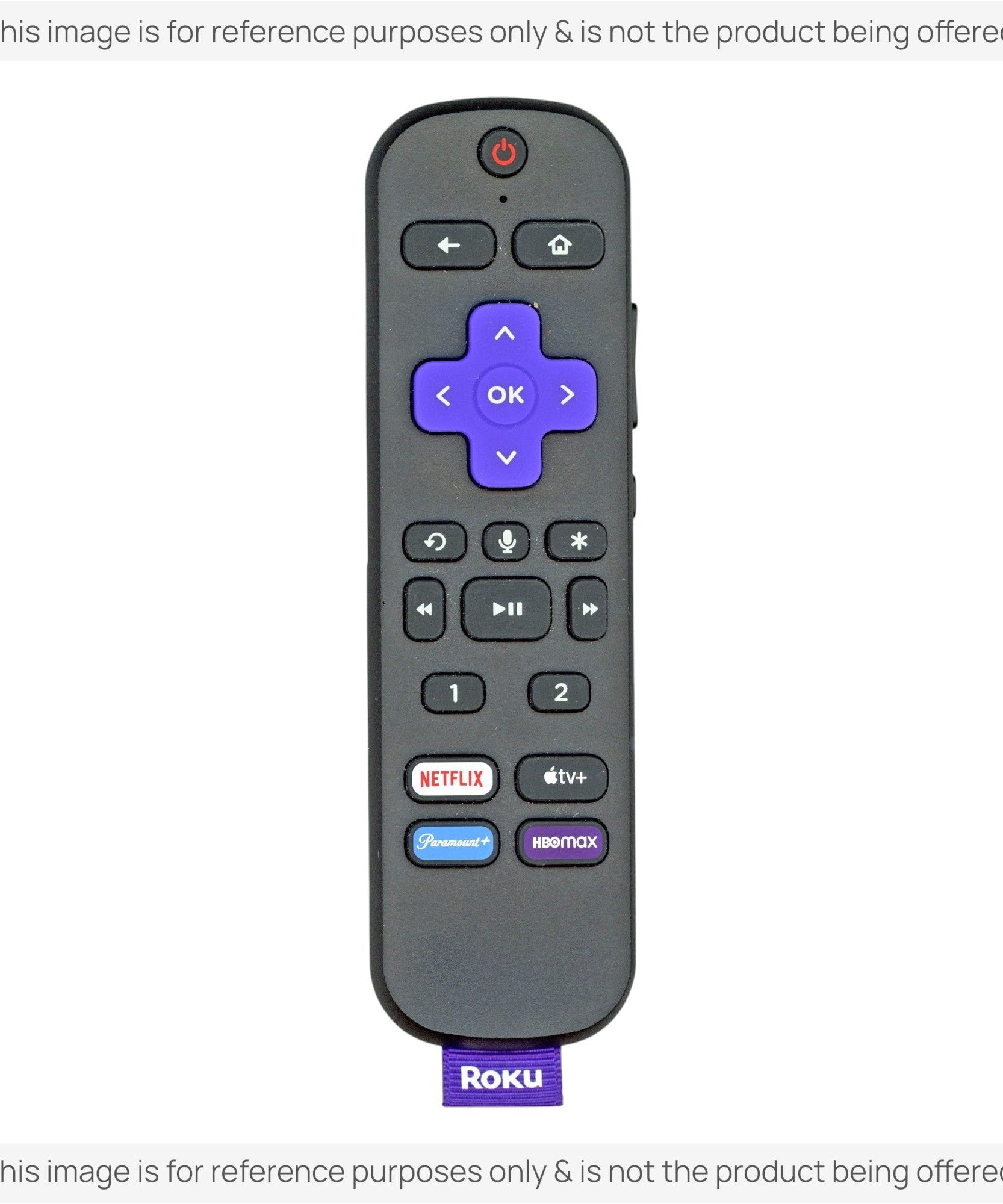 Substitute for Roku RCEL3 TV Streaming Remote Control 3026000017 [RCGZ1, NO HEADPHONE JACK, PROGRAMMABLE KEYS, OR REMOTE FINDER]