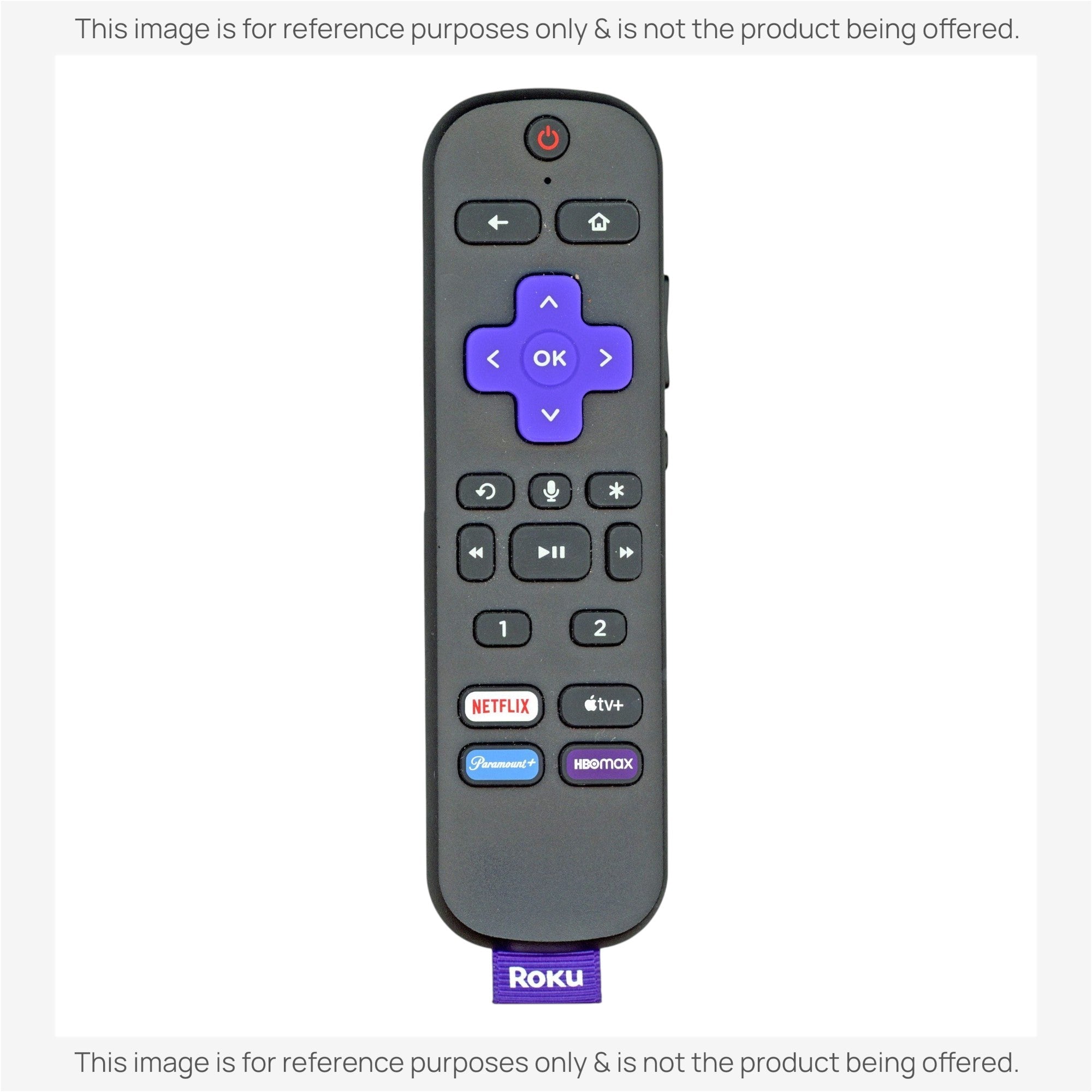 Substitute for Roku RCEL3 TV Streaming Remote Control 3026000017 [RCGZ1, NO HEADPHONE JACK, PROGRAMMABLE KEYS, OR REMOTE FINDER]