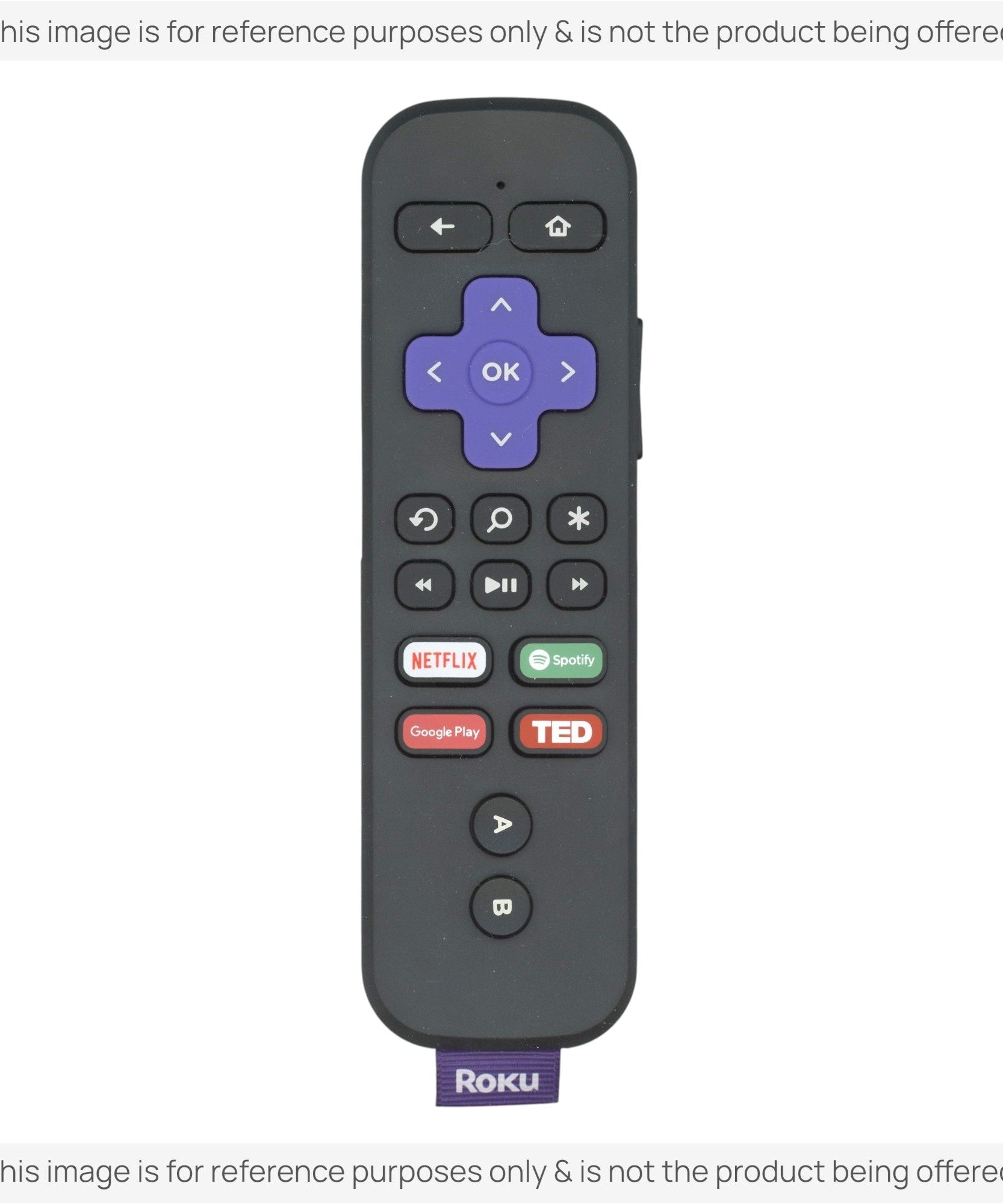Substitute for Roku RCGR4 RF Game/Voice/headphone Streaming Remote Control 3226000207 [RCGZ1, NO HEADPHONE JACK, GAME KEYS]