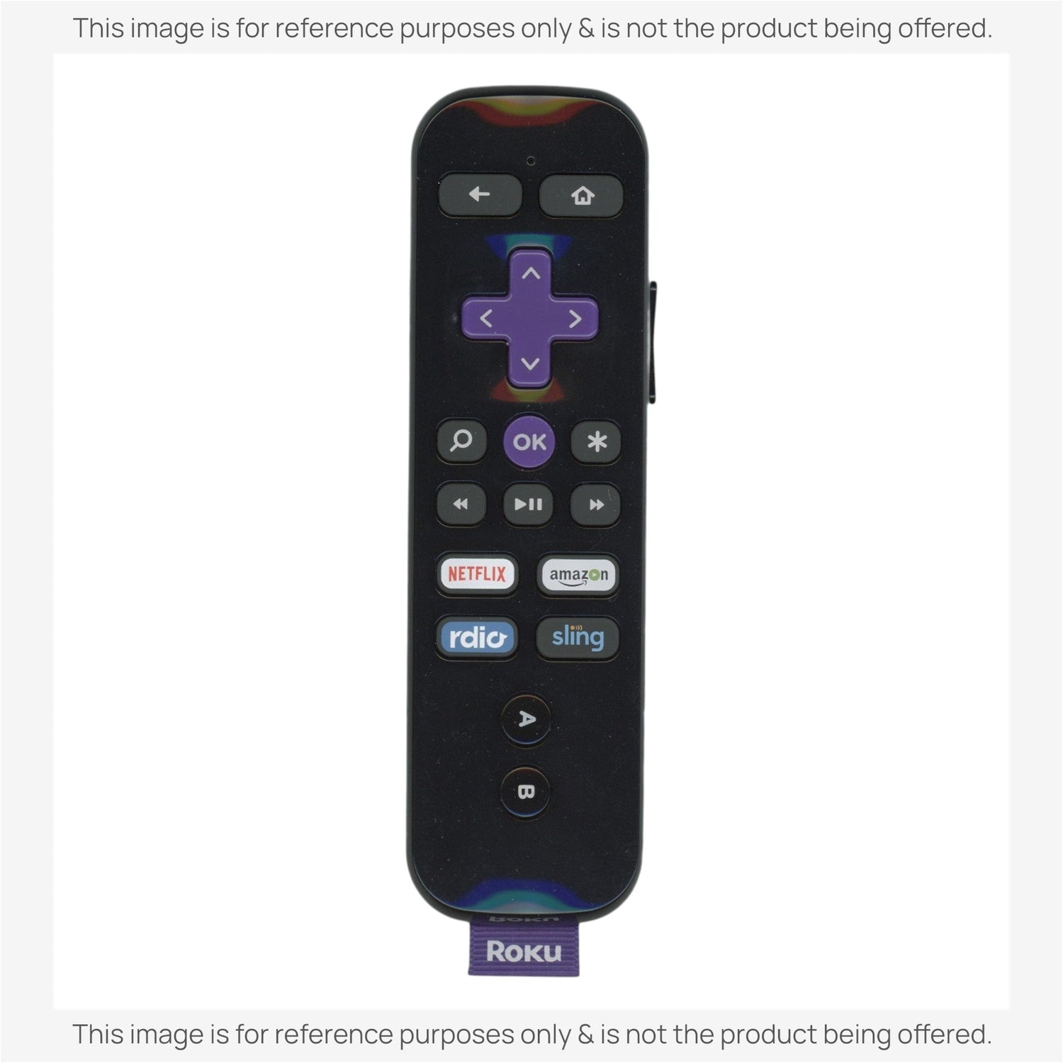 Substitute for Roku RCTR2 RF Streaming Remote Control 3226000146 [RCGZ1, NO GAME KEYS / HEADPHONE JACK]