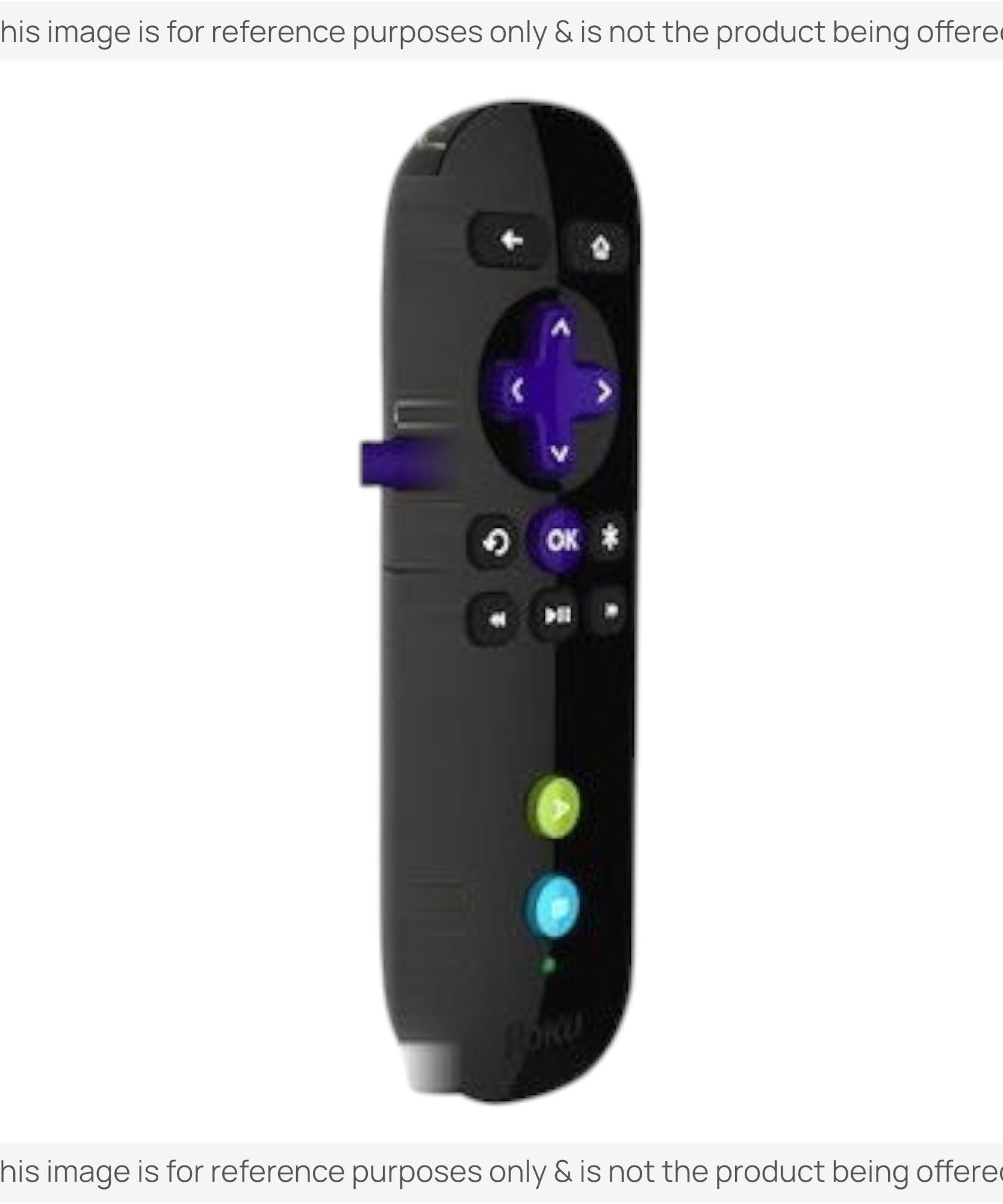 Substitute for Roku 3 RF Streaming Remote Control [RCGZ1, NO GAMING KEYS, HEADPHONE JACK]