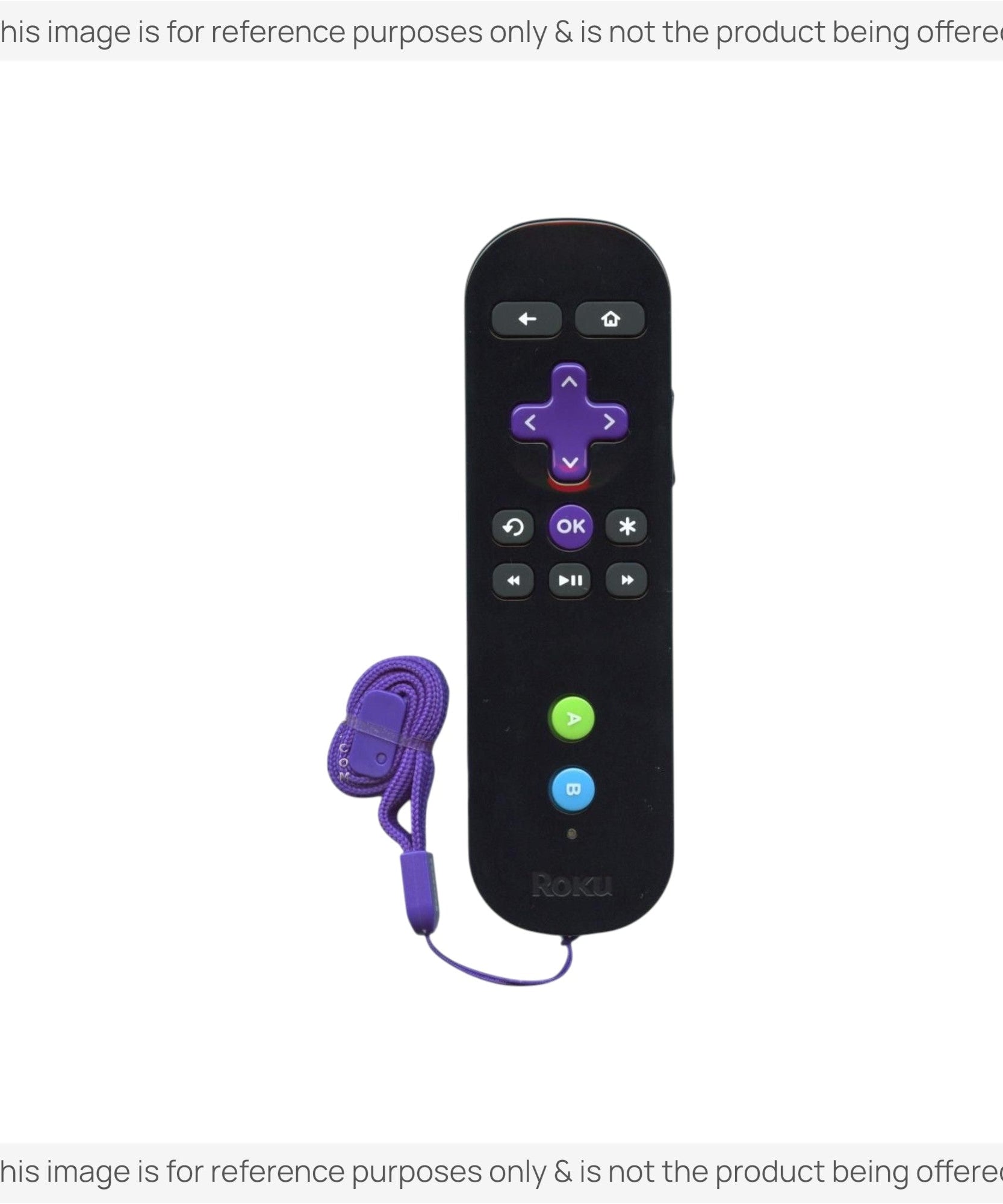 Substitute for Roku 1 Streaming Stick Remote Control [RRGZ1, NO GAMING KEYS / HEADPHONE JACK]