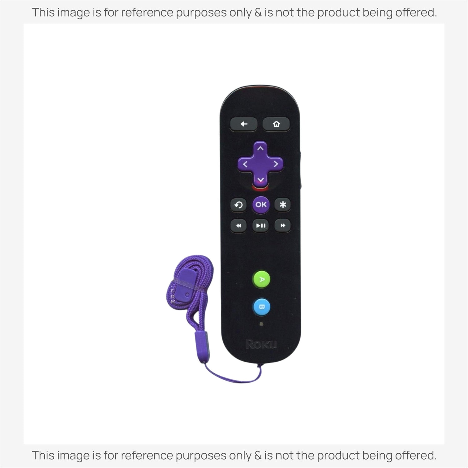 Substitute for Roku 1 Streaming Stick Remote Control [RRGZ1, NO GAMING KEYS / HEADPHONE JACK]