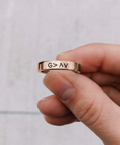 Rose Gold Highs and Lows Ring