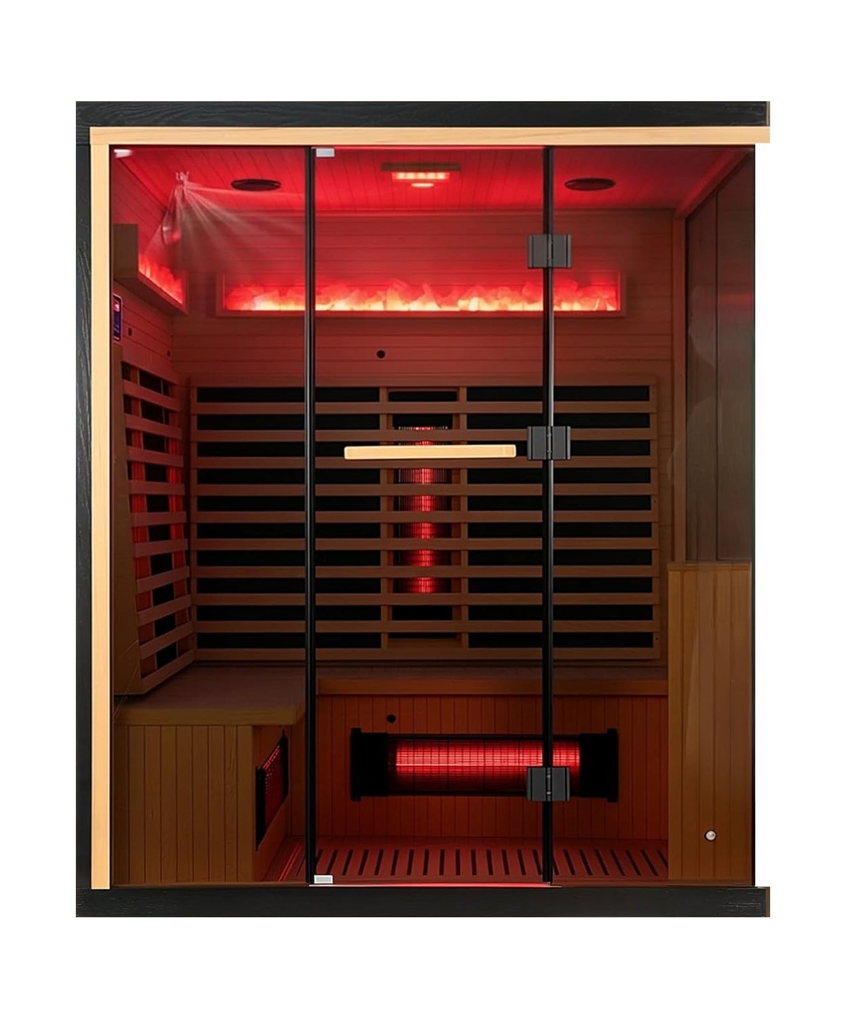 Rövia Ember 4-Person Full-Spectrum Infrared Sauna With Himalayan Salt Panels [Made-To-Order] (SAK80537)