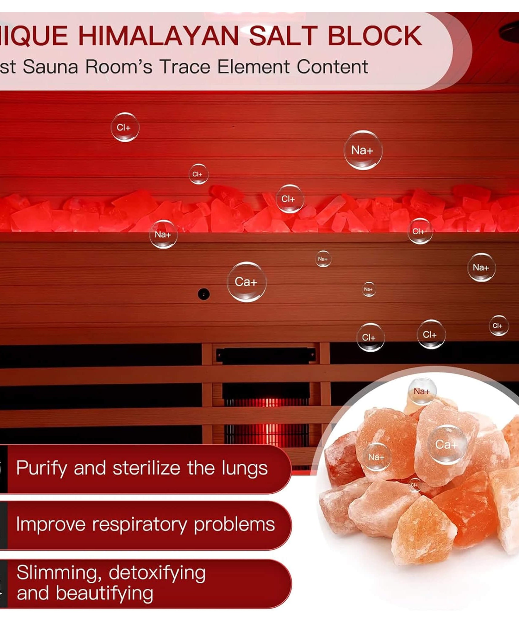 Rövia Ember 4-Person Full-Spectrum Infrared Sauna With Himalayan Salt Panels [Made-To-Order] (SAK80537)