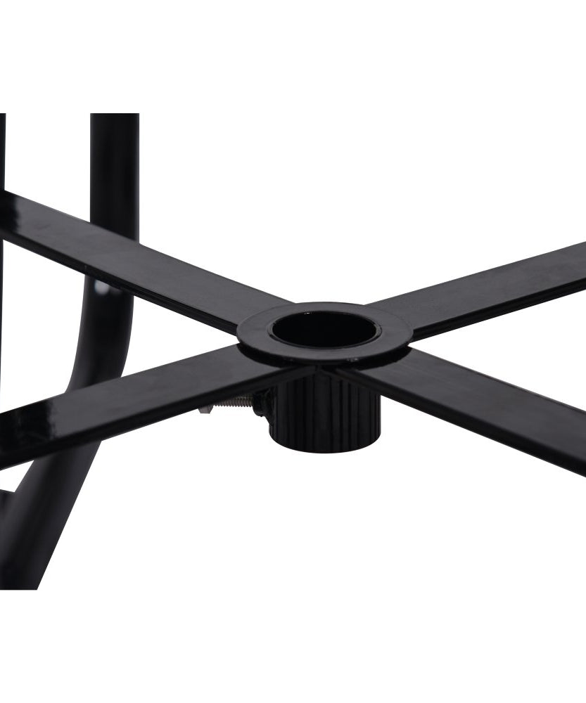 Large 46-Inch Stylish Square Steel Picnic Table W/ Thermoplastic Coating & Umbrella Hole (SAK90547)