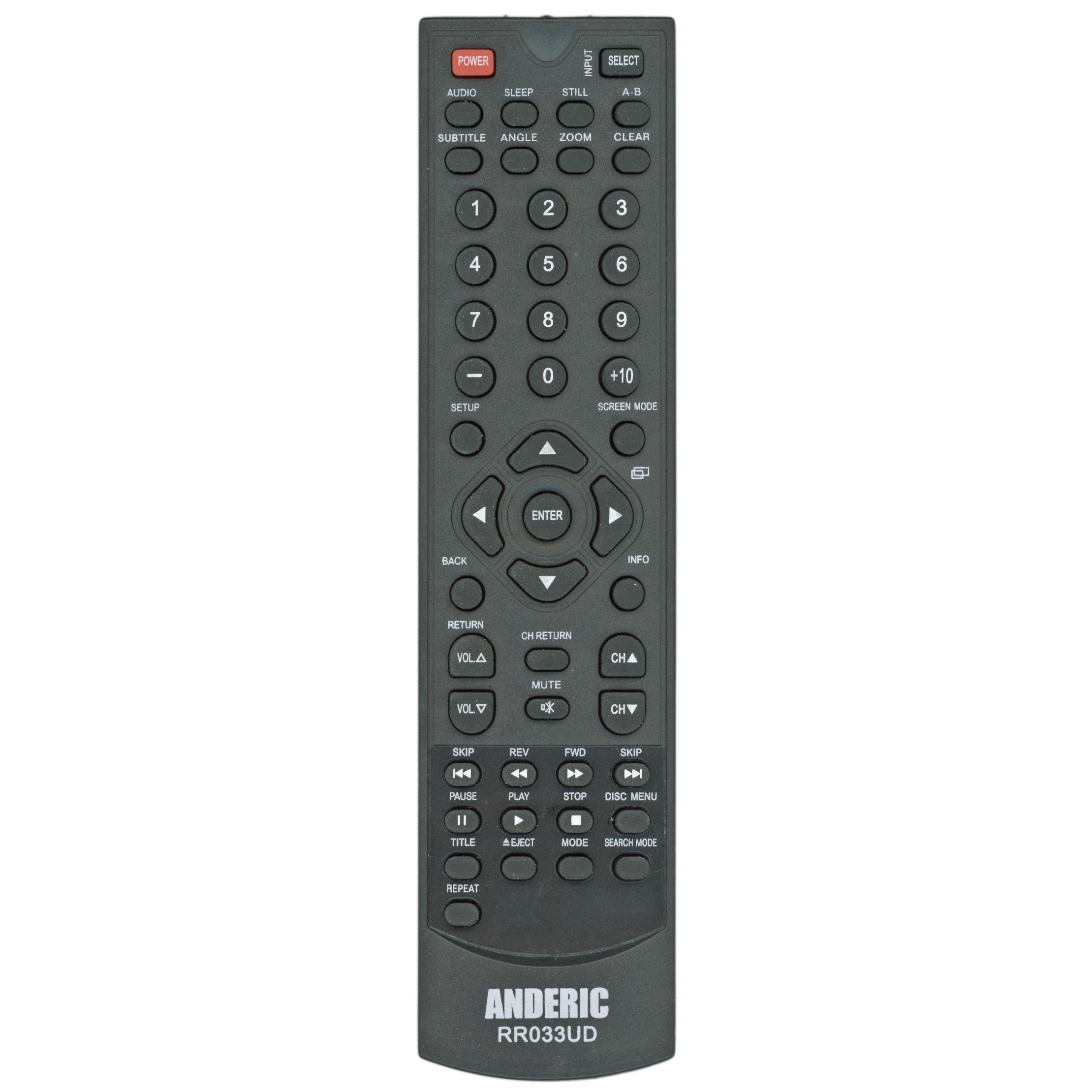 Anderic RMD14731 Replacement TV/DVD Combo Remote Control for Sylvania, Funai, and Emerson NF033UD and Others
