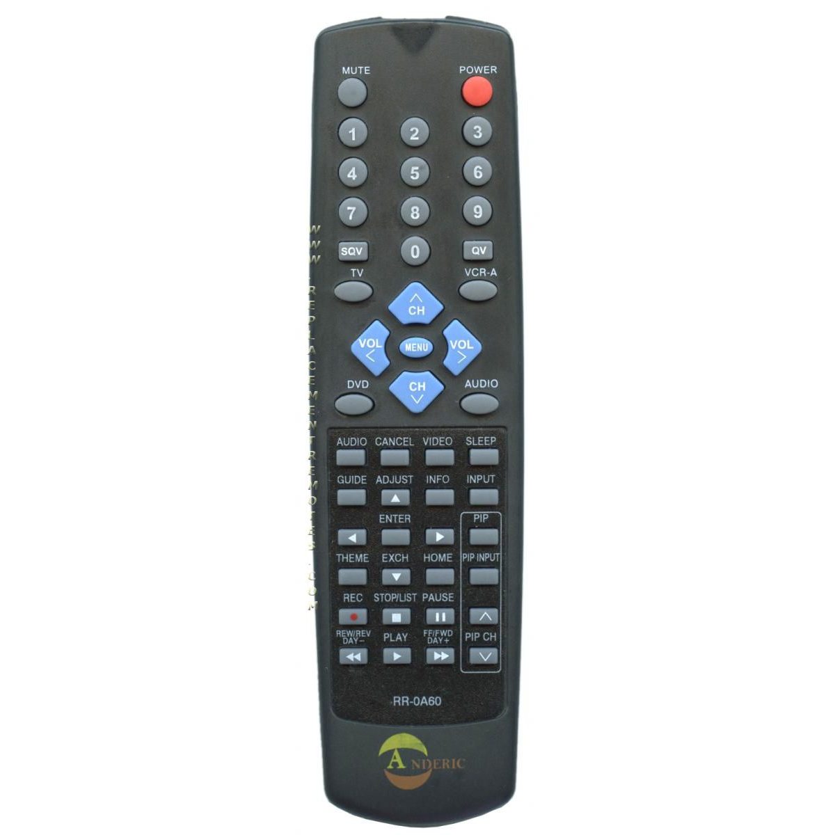 Anderic RR0A60 Replacement TV Remote Control for Mitsubishi 290P080A60 and Others