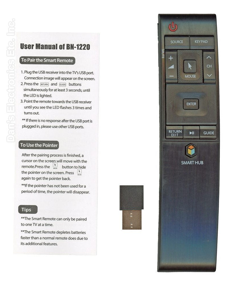 Anderic RR1220E Universal Remote Control for Samsung TV with RF Pointer | BN59-01220E, BN59-01220J, BN59-01220A, BN59-01232A