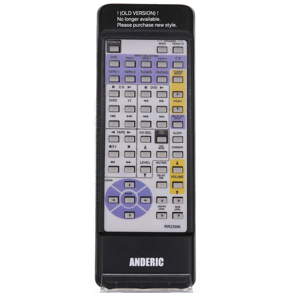Anderic RR230M Replacement Remote Control for Onkyo & Integra A/V Receiver | No Programming - RC-230M