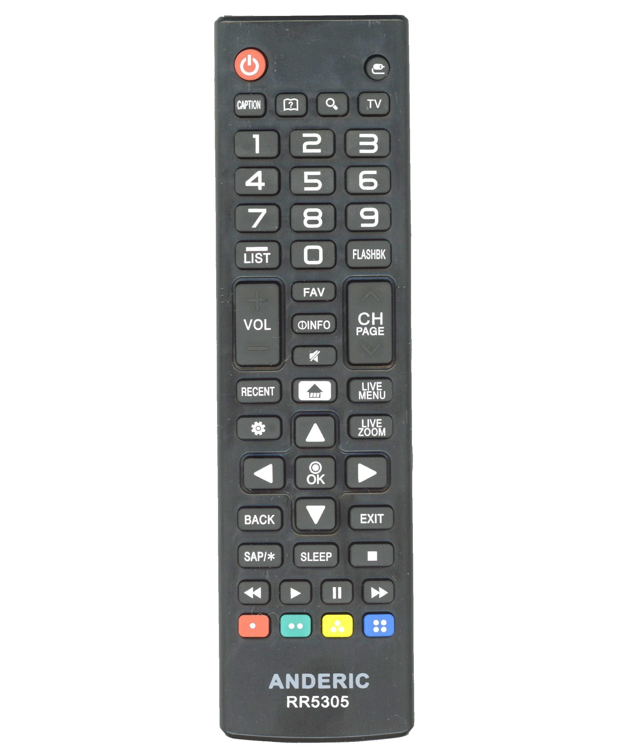 Anderic RR5305 Replacement TV Remote Control For LG