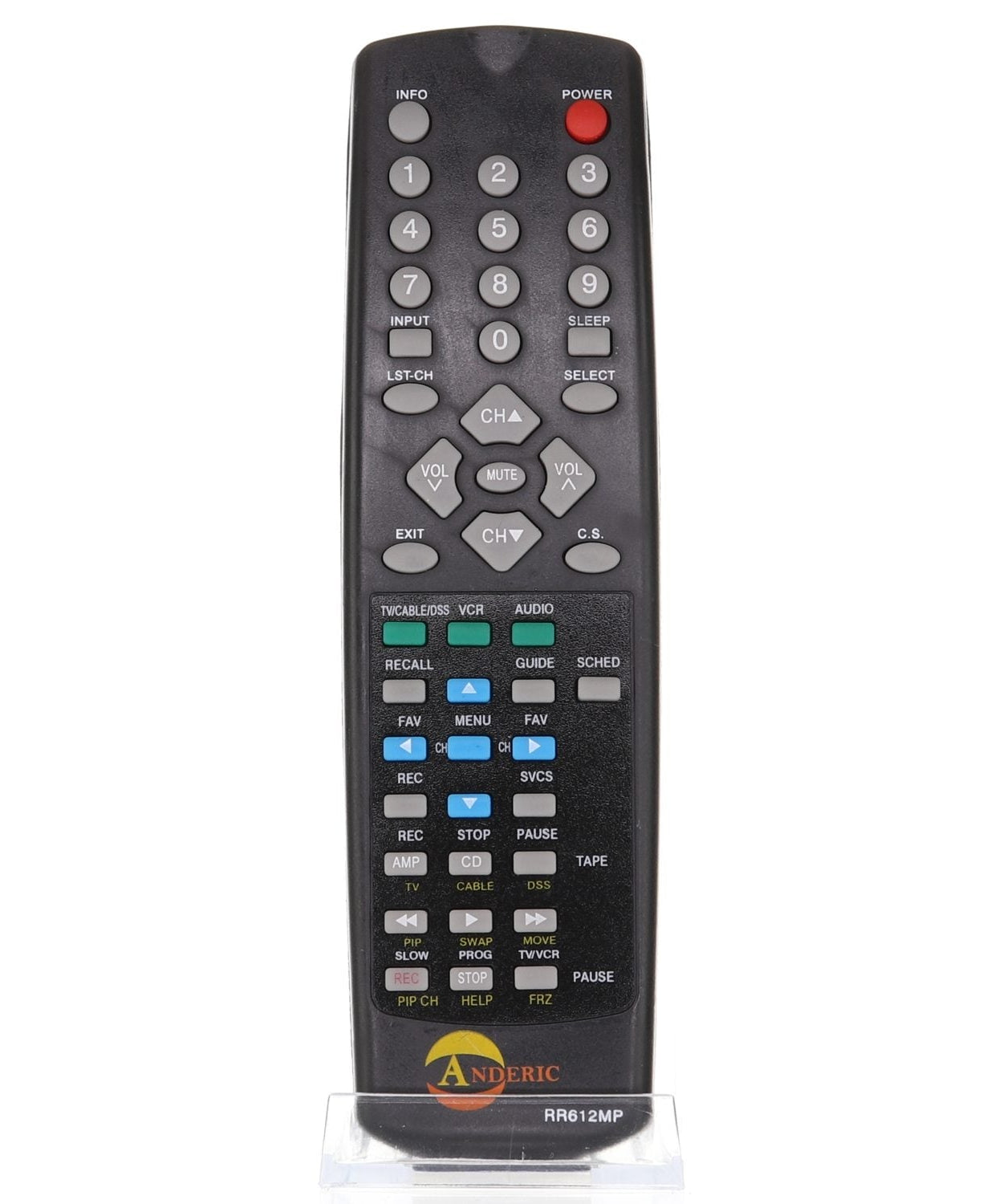 Anderic RR612MP Replacement Remote Control for Hitachi CRT TV | CLU-612MP