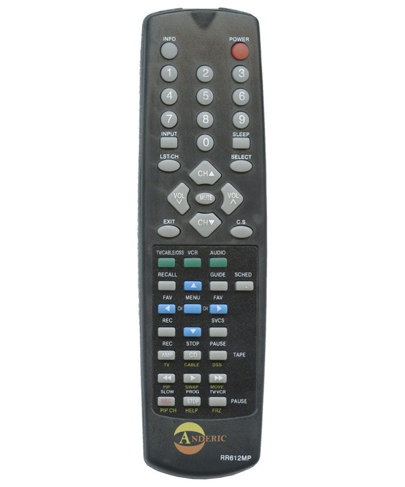 Anderic RR612MP Replacement Remote Control for Hitachi CRT TV | CLU-612MP