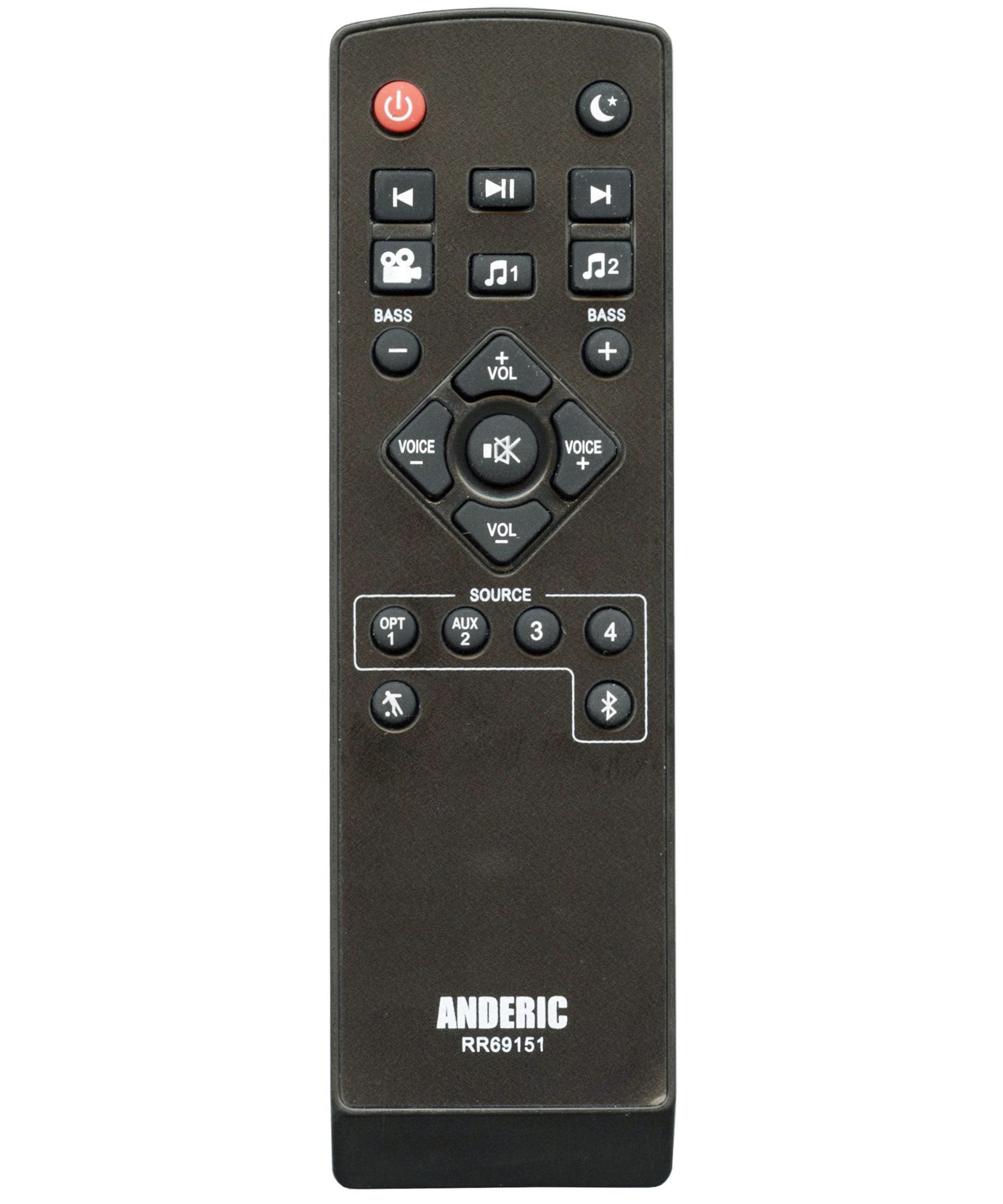 Anderic RR69151 Replacement Sound Bar Remote Control for Polk Audio RE6915-1, RE8114-1, and Others