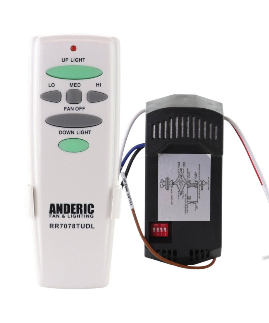 Substitute for Hampton Bay UC7078T (UP & DOWN LIGHT) & FAN28R Ceiling Fan Remote Control Kit [RR7078TUDLKIT]