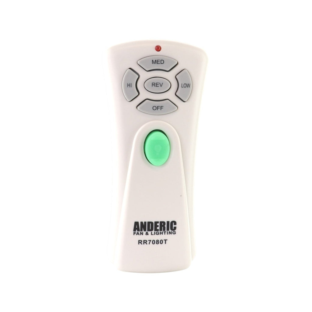 Anderic RR7080T AND UC7058GM for Hampton Bay Miramar 60 in. Ceiling Fan Remote Control with Receiver Kit - RR7080T/UC7058GM