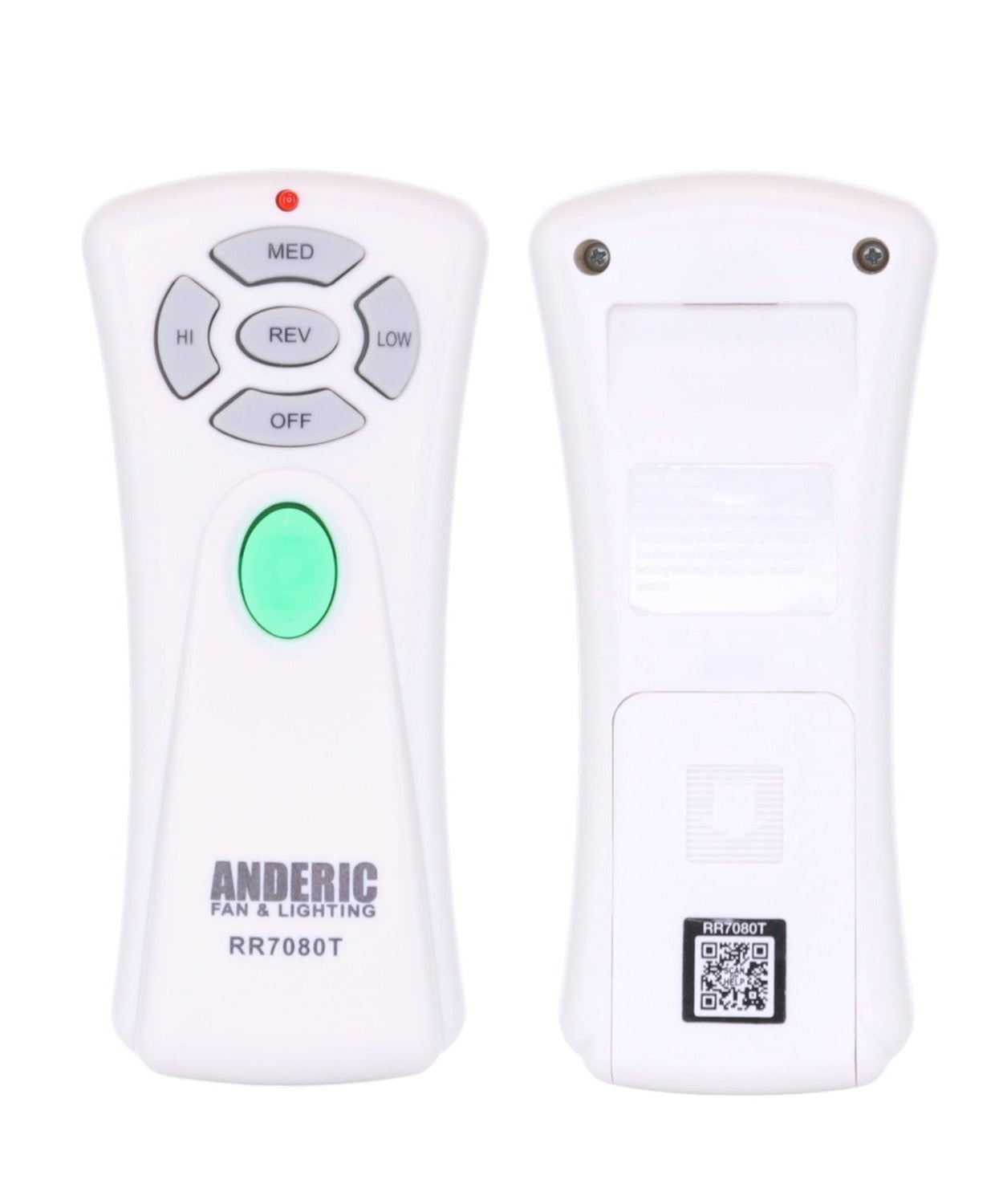 Substitute for Hampton Bay UC7052T with Up and Down Light Keys Ceiling Fan Remote Control [RR7080T]