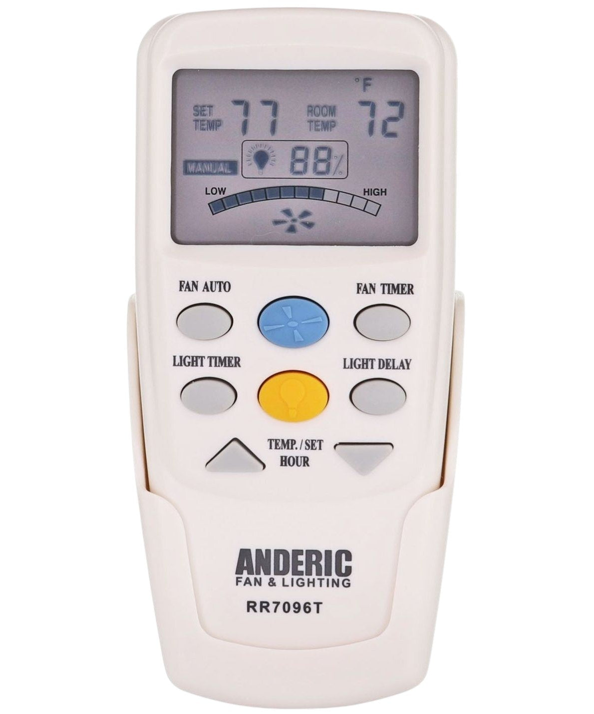Anderic CHQ7096TKIT (FAN28R-T) Universal Ceiling Fan Remote Control Add-on Kit for 3-speed AC Fans – Includes RR7096T Thermostatic Remote & FAN28R-T Receiver